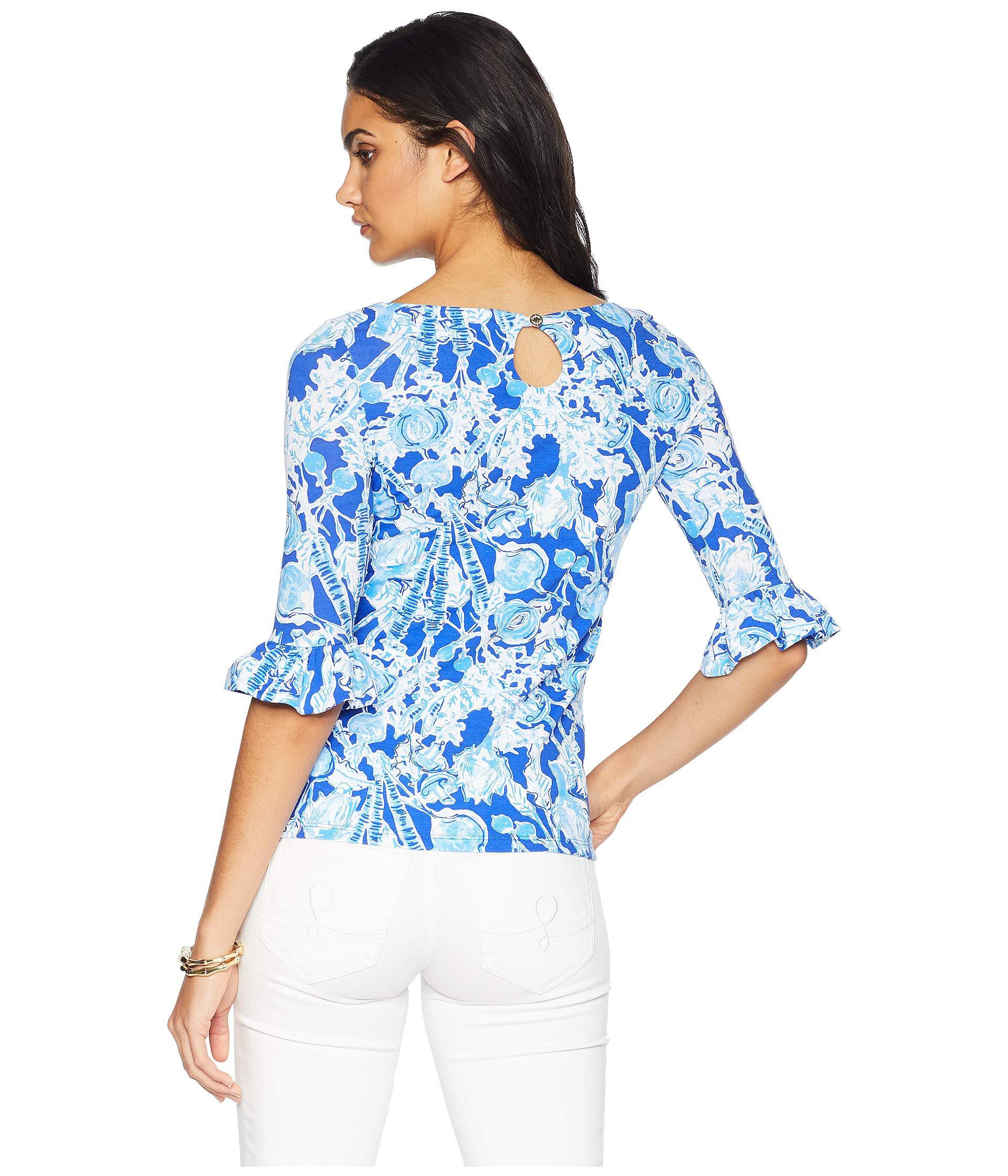 lilly pulitzer waverly ruffle top