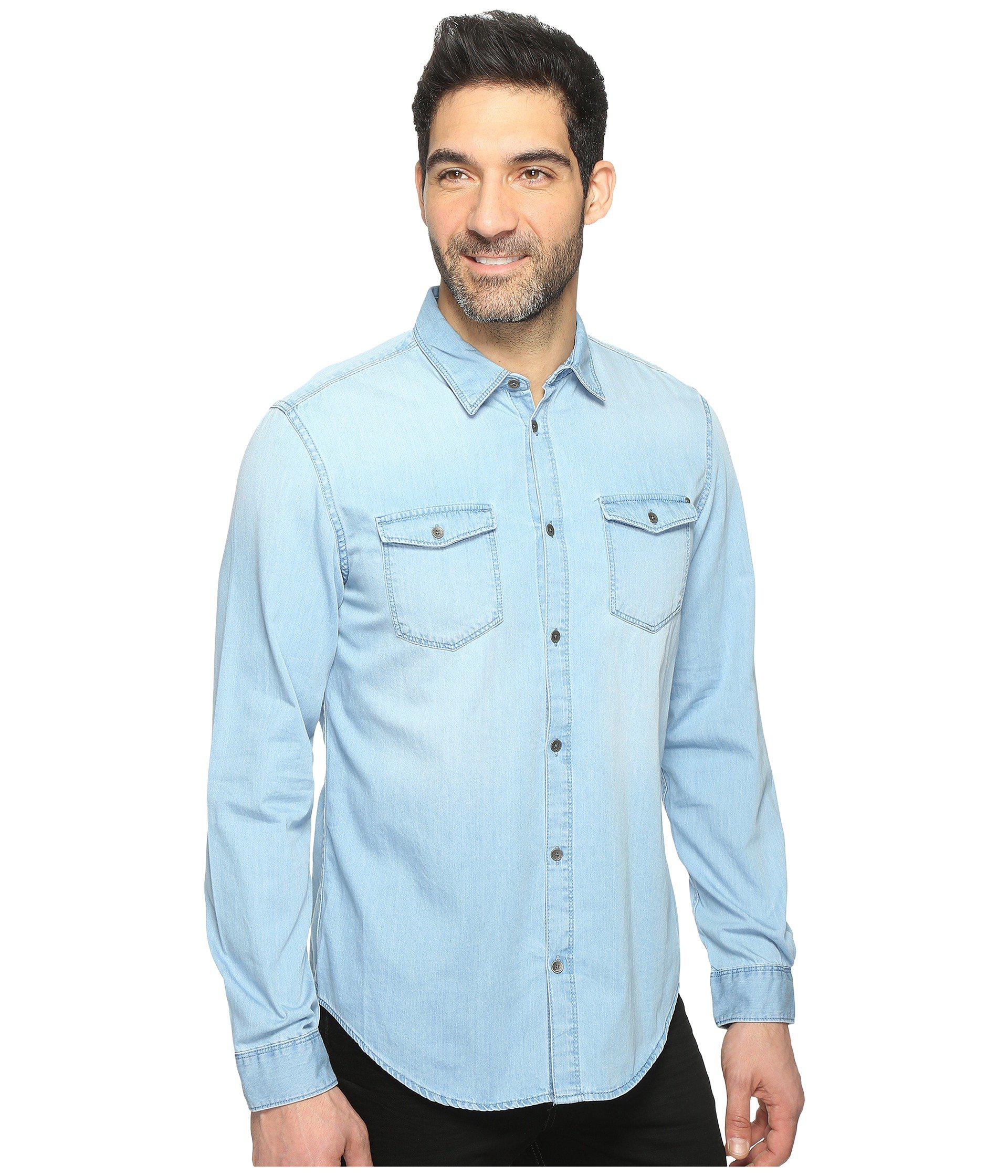 Met andere bands Vergelijken Onderzoek Calvin Klein Denim Shirt (worn Indigo) Men's Clothing in Blue for Men | Lyst