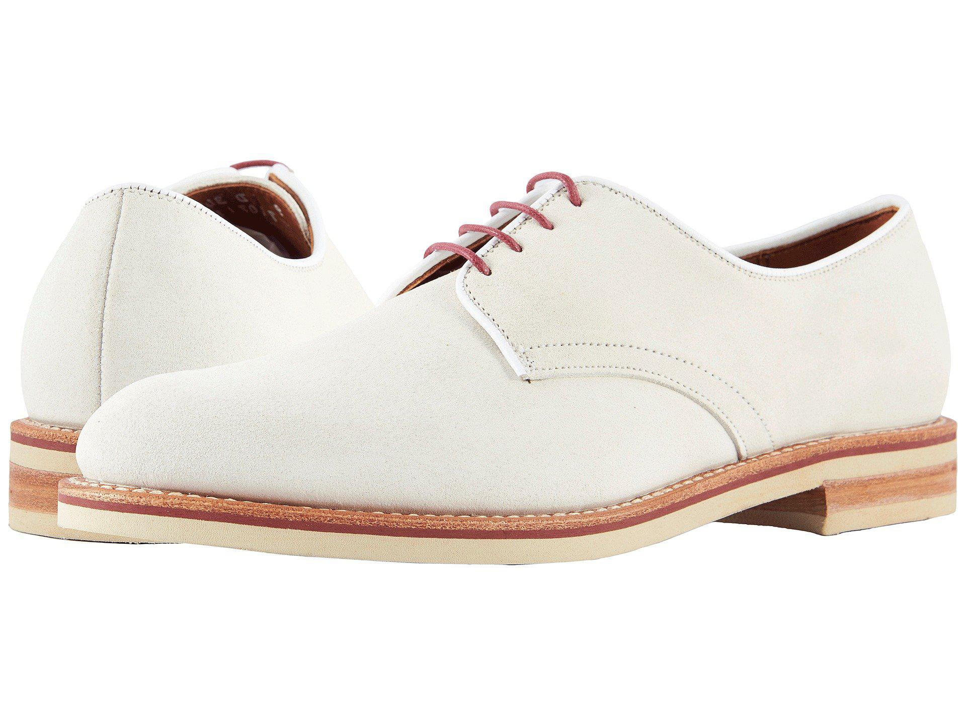 Allen Edmonds Nomad Buck (white Suede) Lace Up Cap Toe Shoes for Men | Lyst