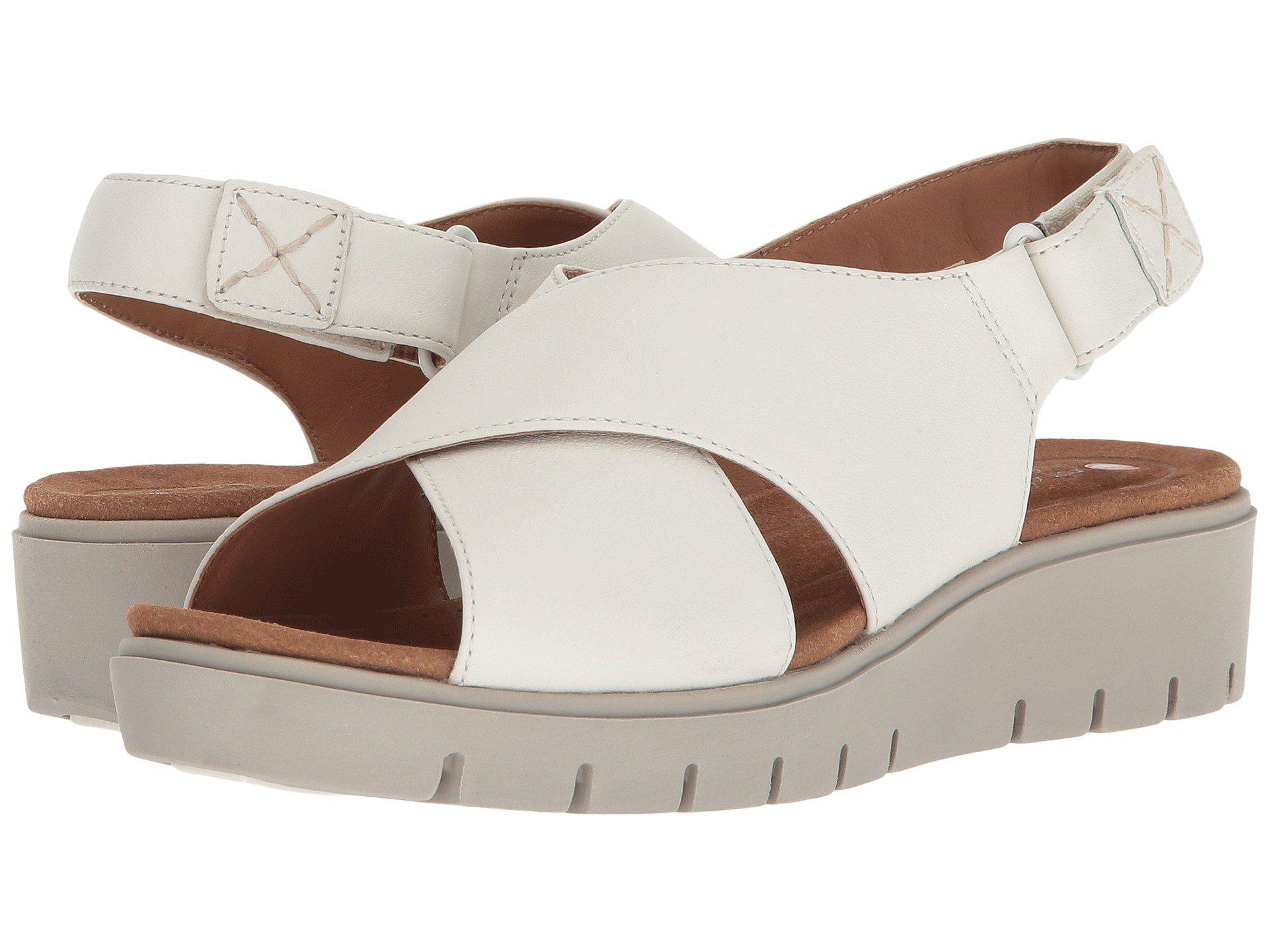 Clarks Un Karely Hail White Leather 8 D 