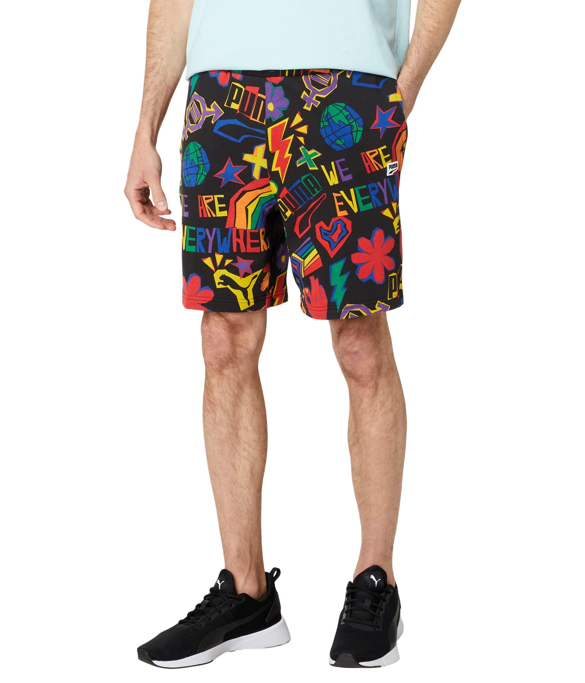 PUMA Downtown Pride All Over Print 8 Shorts in Red for Men | Lyst