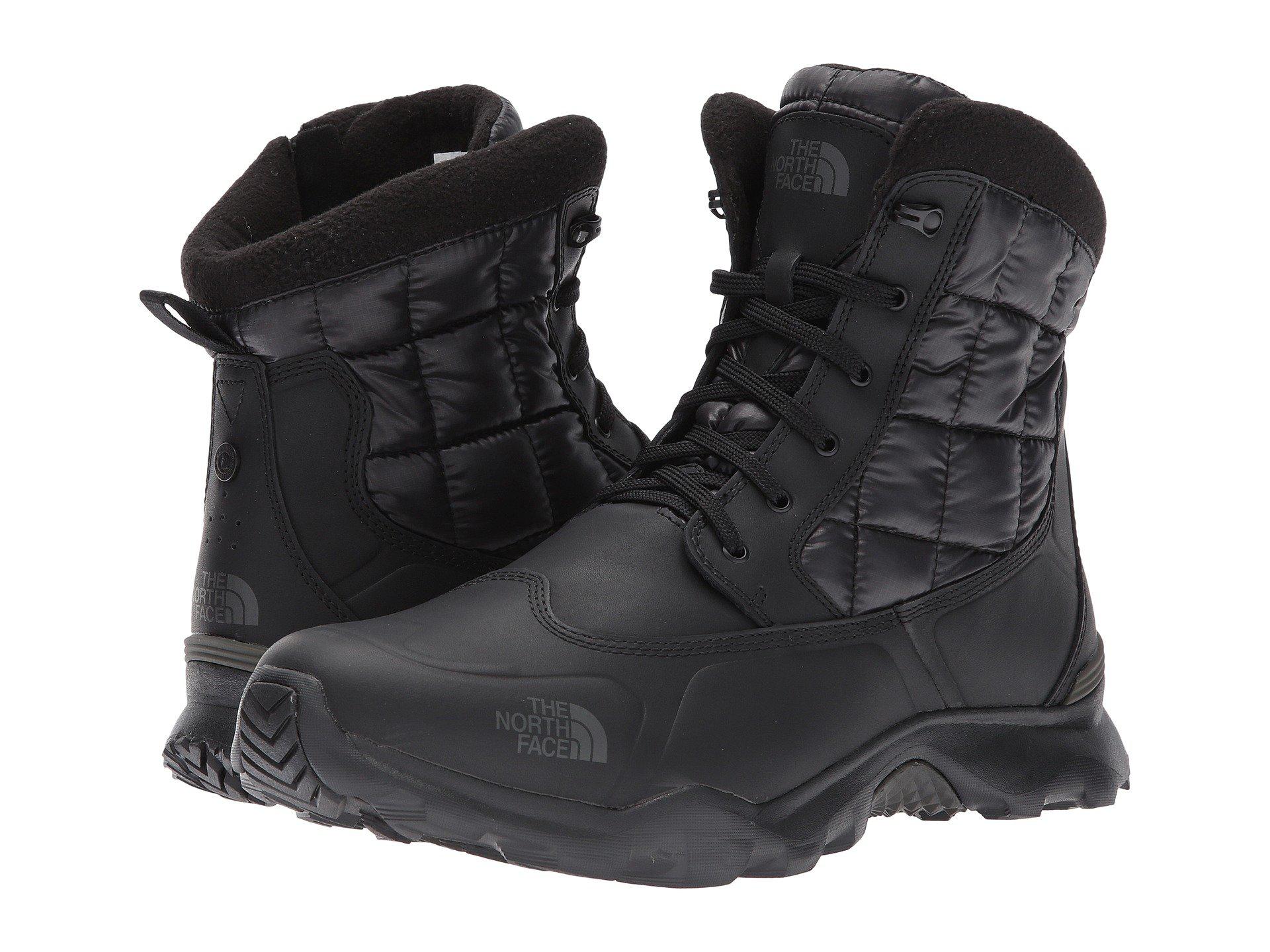The North Face Leather Thermoball Boot Zipper in Black for Men - Lyst