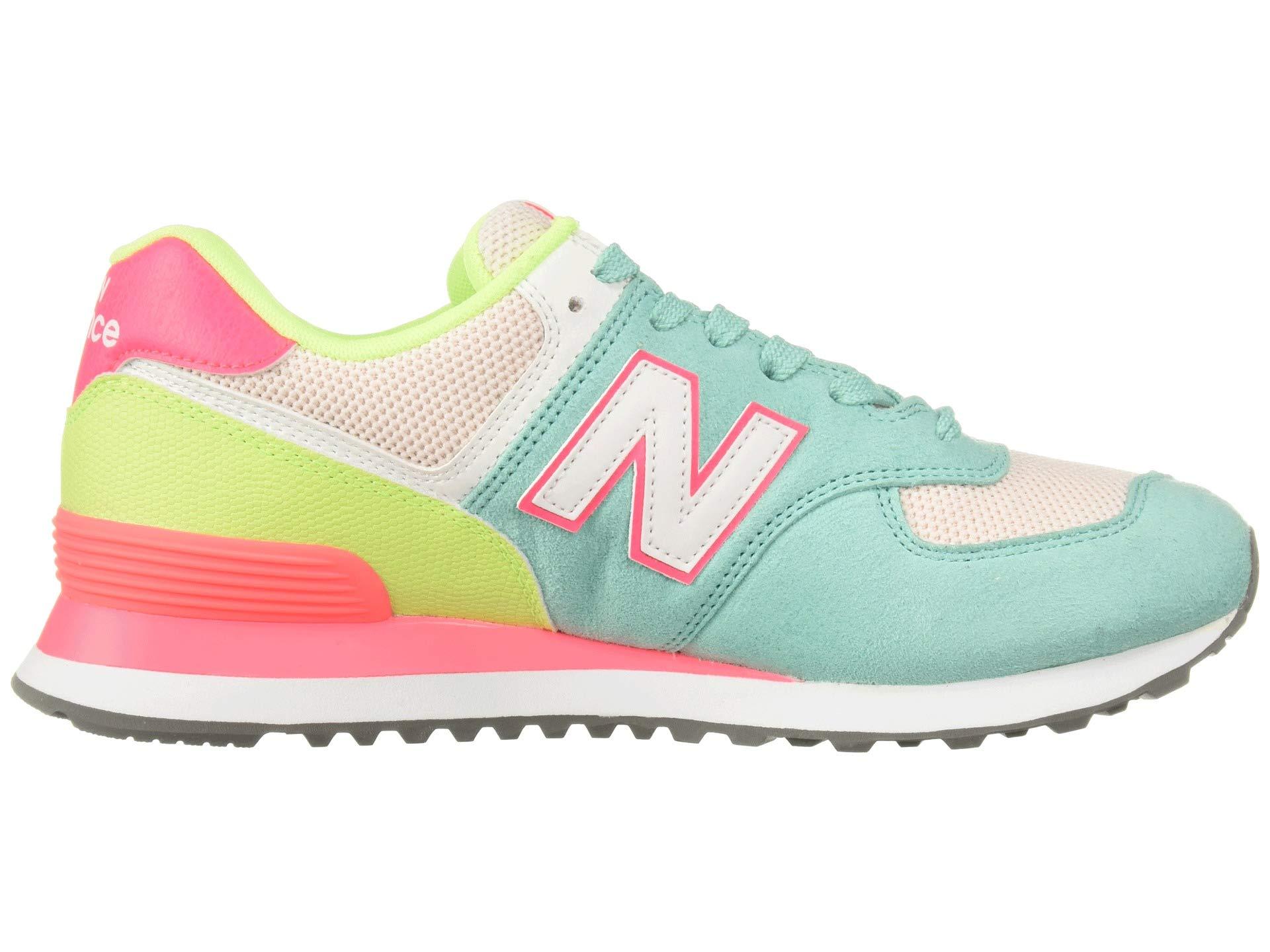 New Balance Suede Wl574 Summer Sport (light Tidepool/pink Mist) Women's  Classic Shoes - Lyst