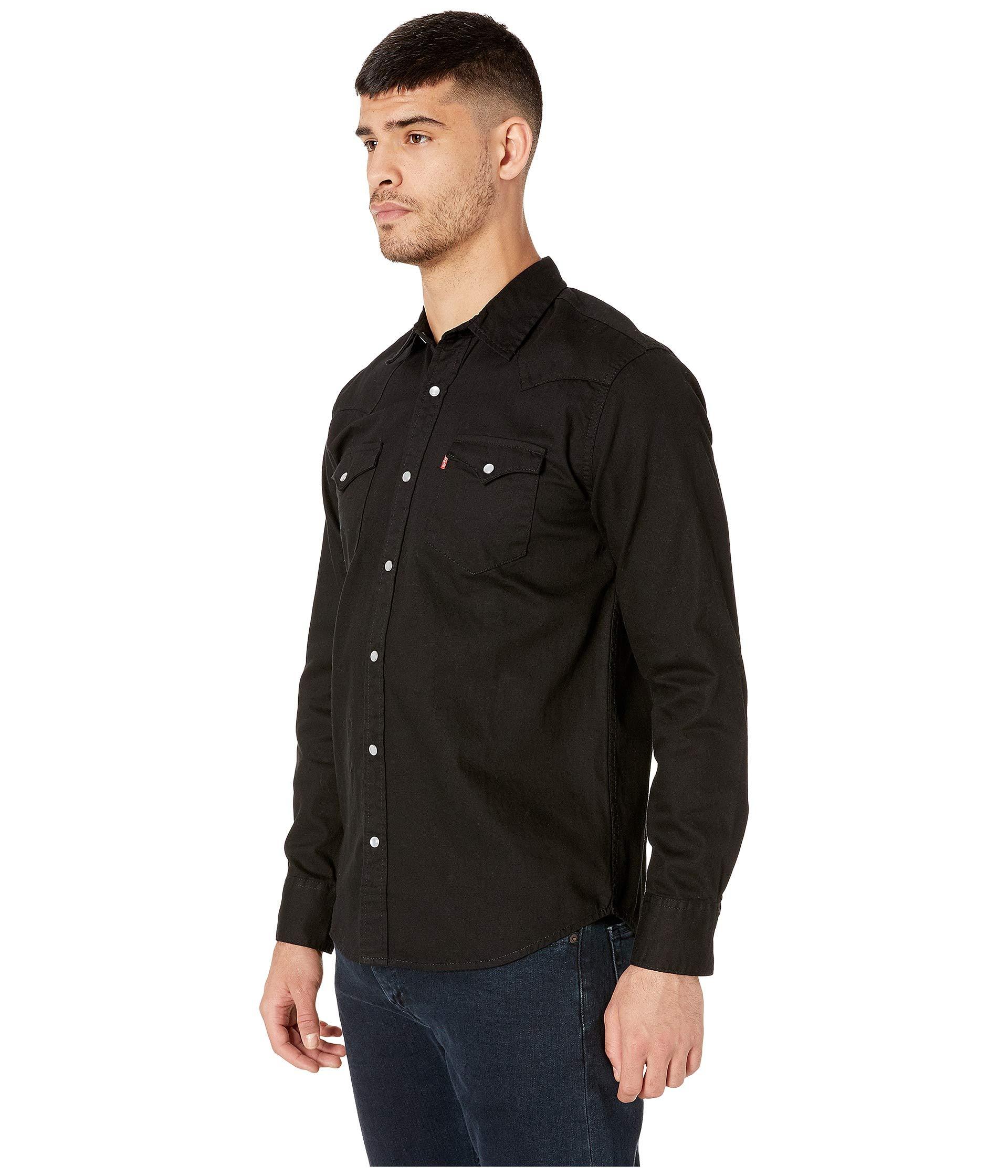 Levi's Denim Levi's(r) Standard Barstow Western Shirt in Black for Men ...
