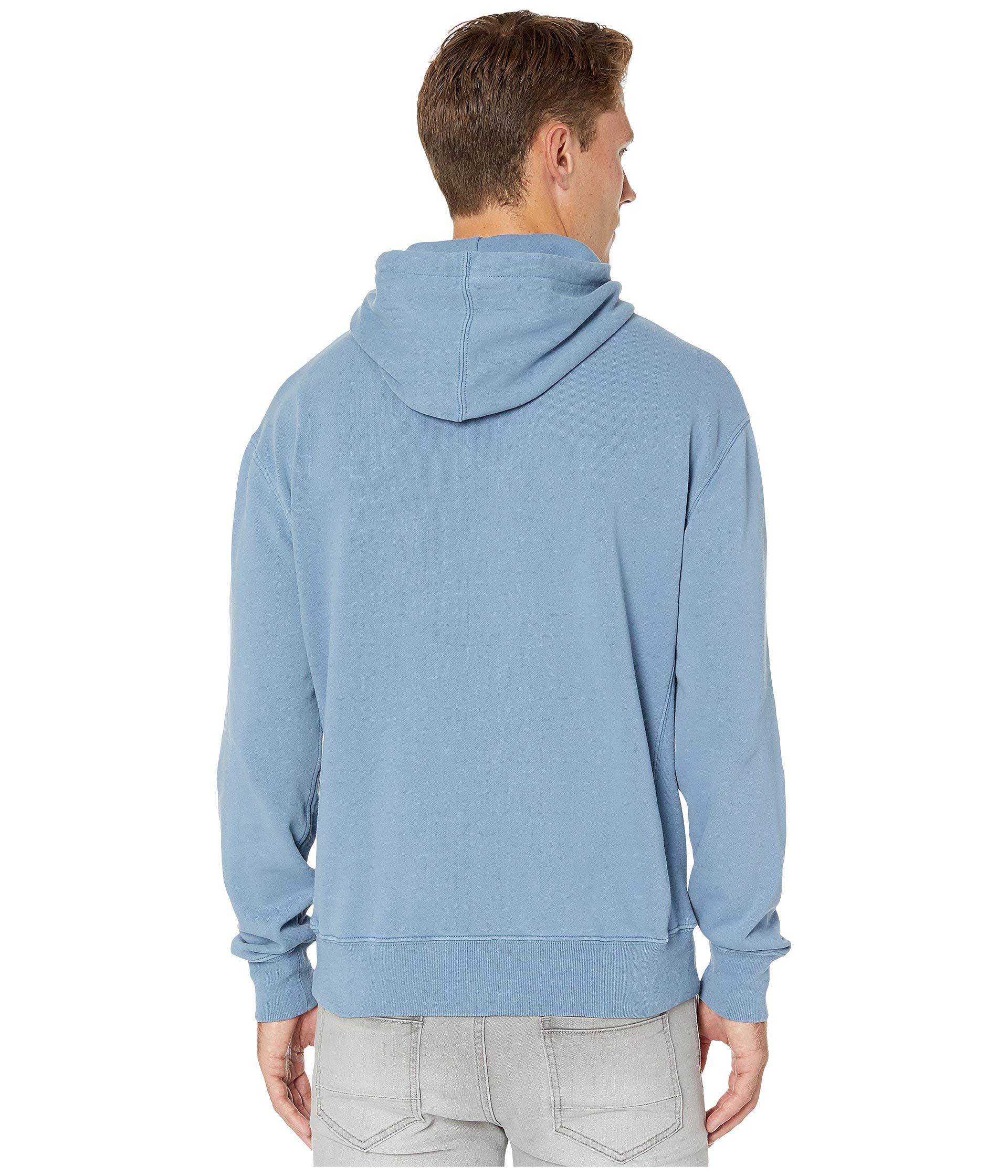 J.Crew Cotton Garment-dyed French Terry Hoodie in Blue for Men - Lyst
