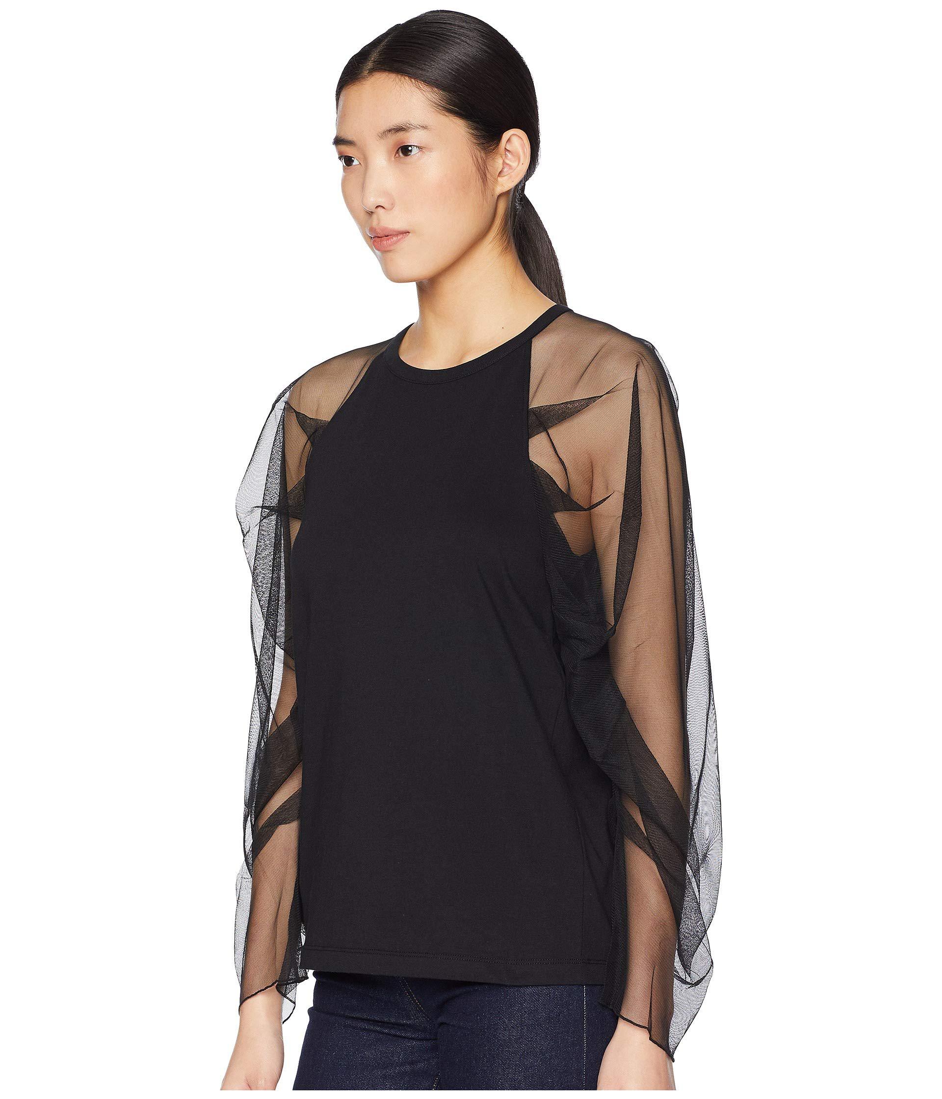 see by chloe sheer sleeve top