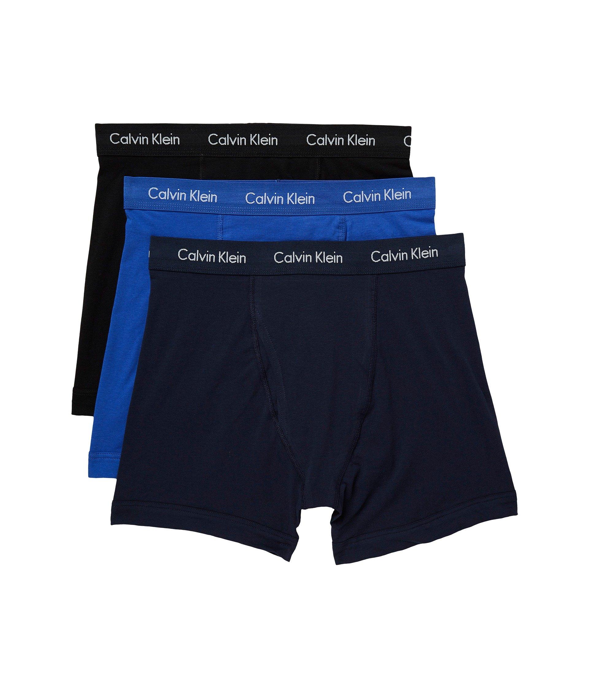 Calvin Klein Cotton Stretch Boxer Brief 3-pack Nu2666 in Blue for Men ...