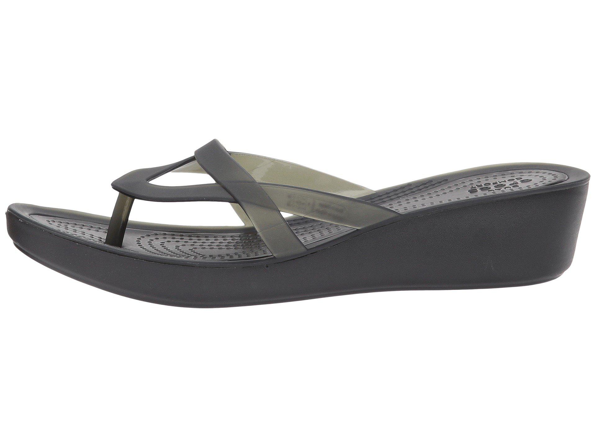 crocs isabella wedge flip