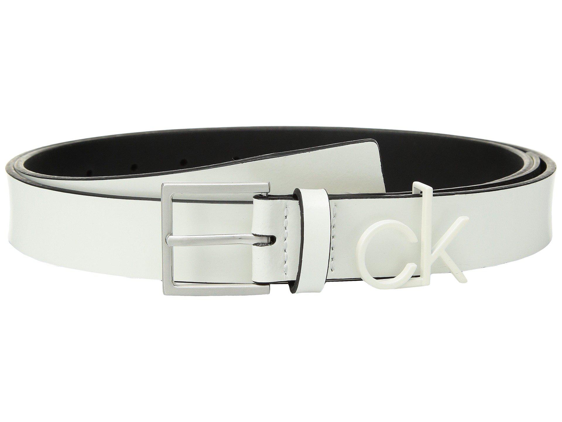 calvin klein belt white