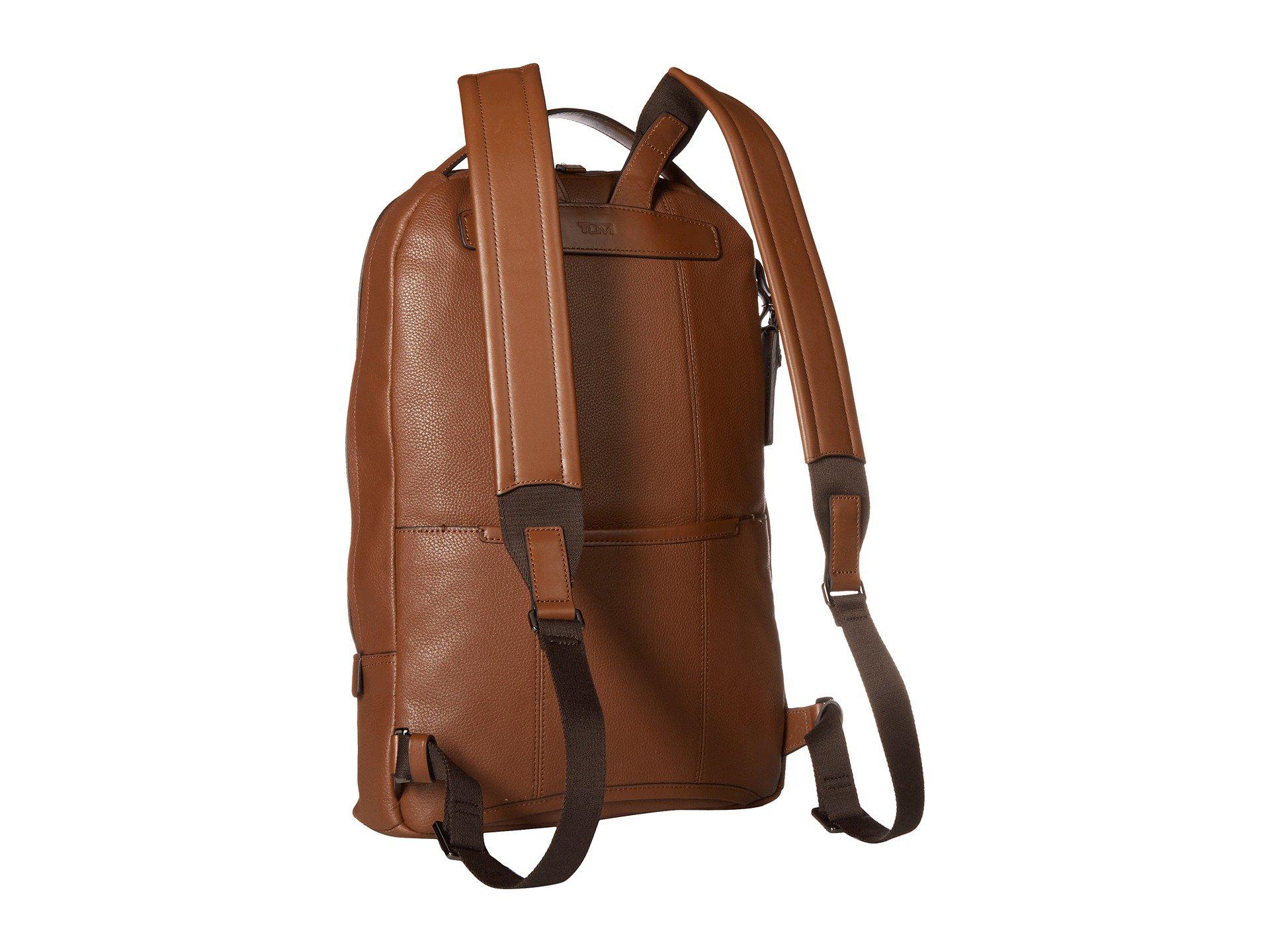 tumi bates leather backpack