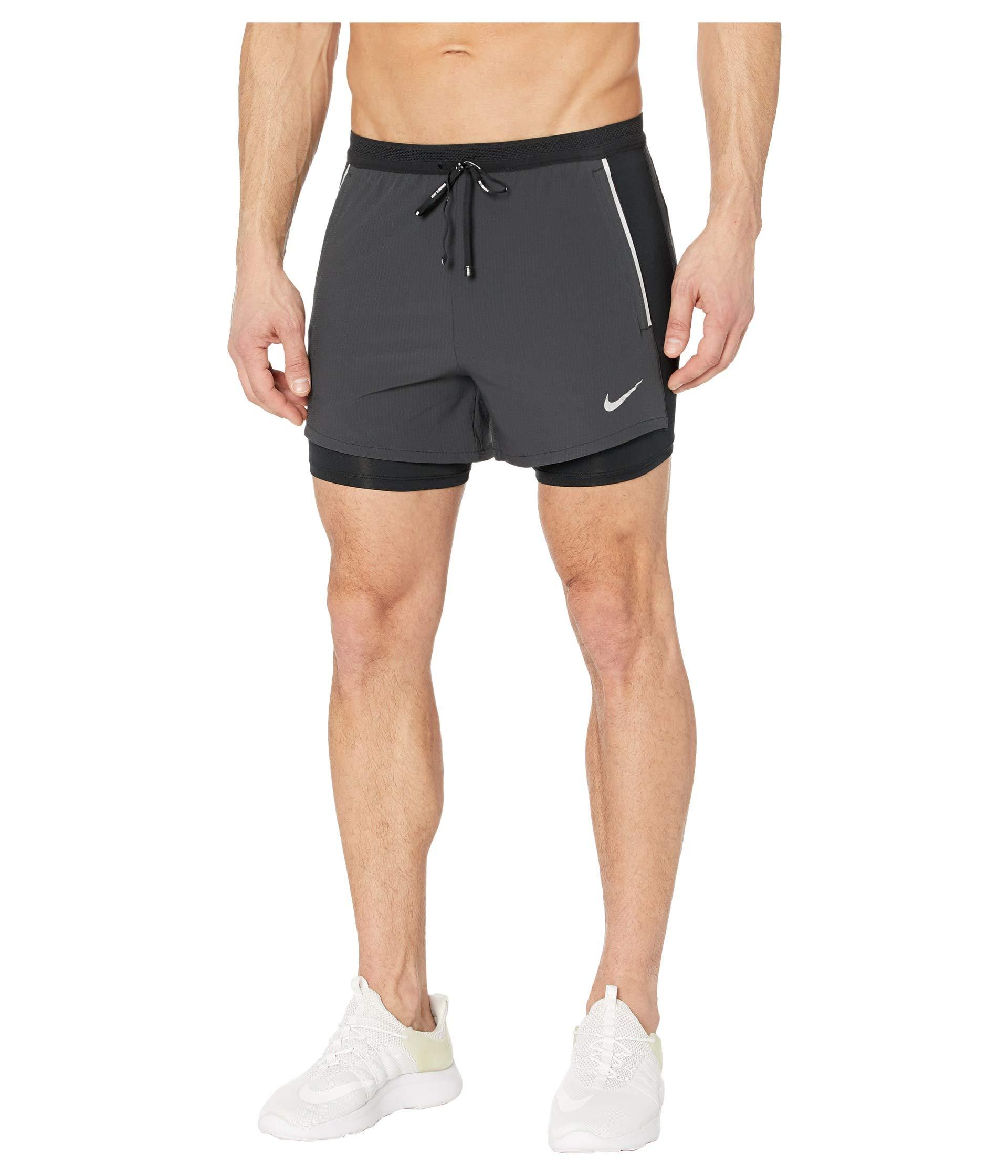 Nike Synthetic Flex Swift Shorts 2-in-1 Hybrid in Black for Men | Lyst