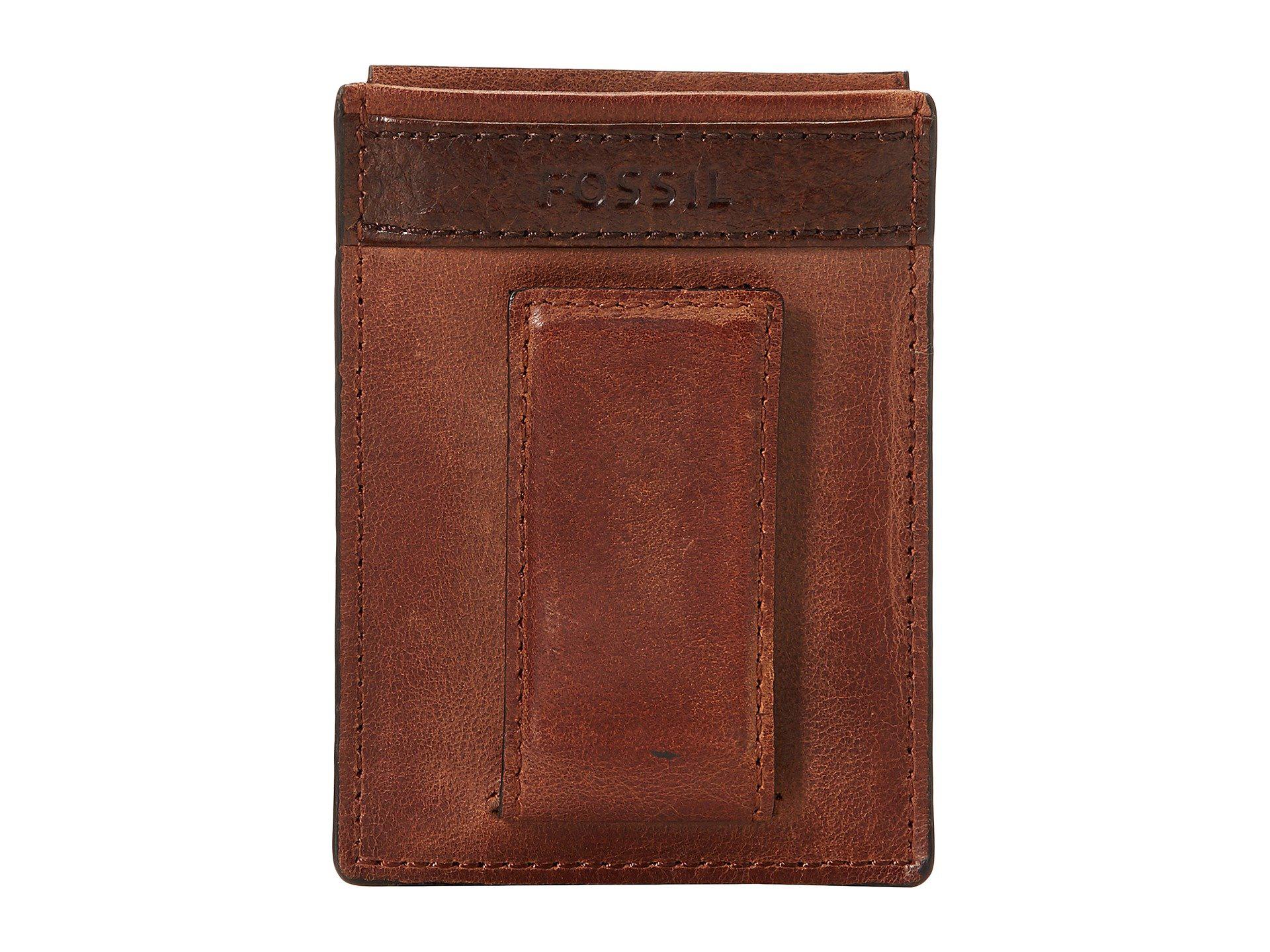 Fossil Leather Quinn Card Case in Brown for Men Lyst