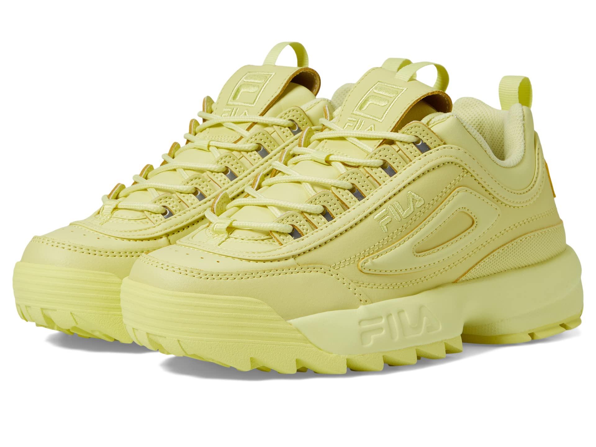 Yellow and shop white filas