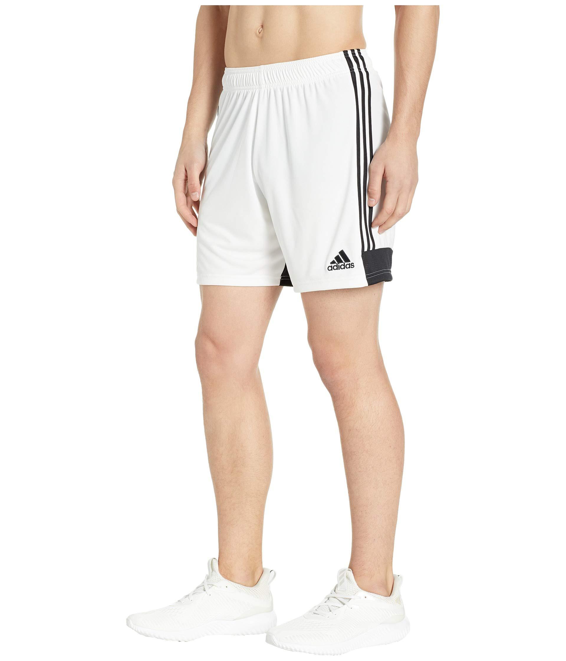 adidas Synthetic Tastigo Climalite® Soccer Shorts in White/Black (White
