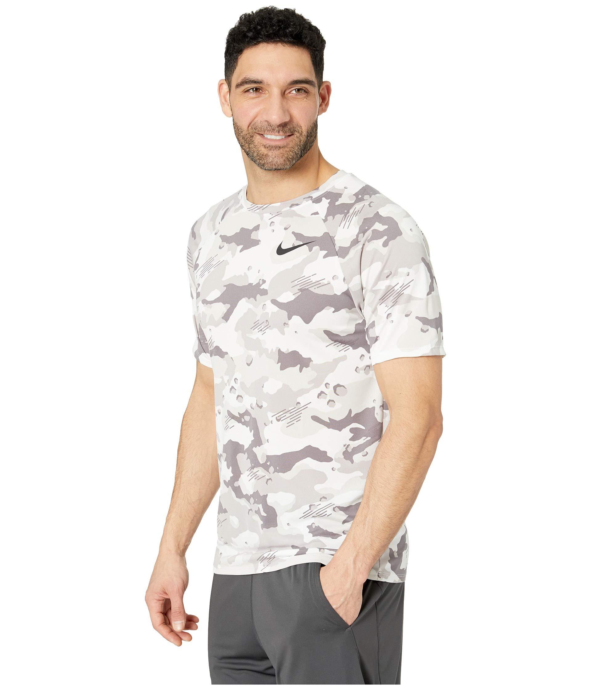 Nike Cotton Dry Legend Tee Camo All Over Print in White for Men | Lyst