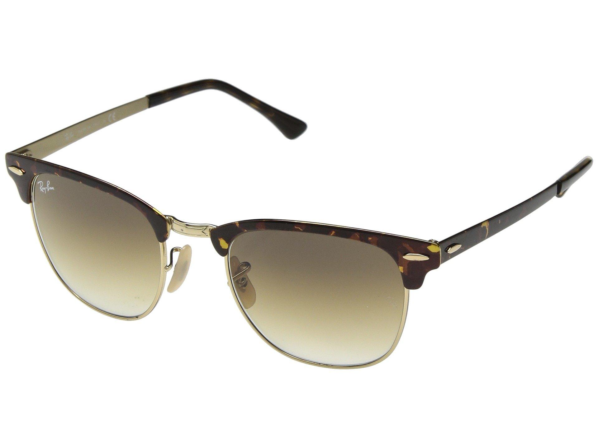 Ray Ban Metal Clubmaster Rb3716 51mm In Gold Metallic Lyst