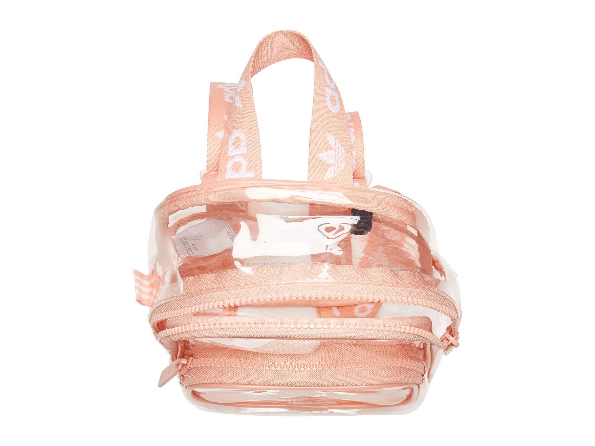 adidas clear backpack pink