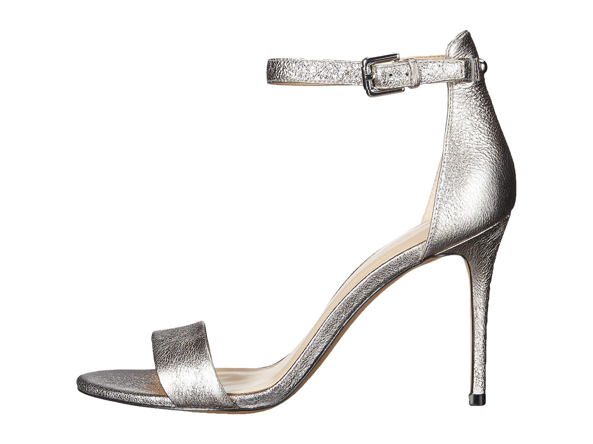 Nine West Mana Stiletto Heel Sandal in Pewter Metallic (Metallic) - Lyst