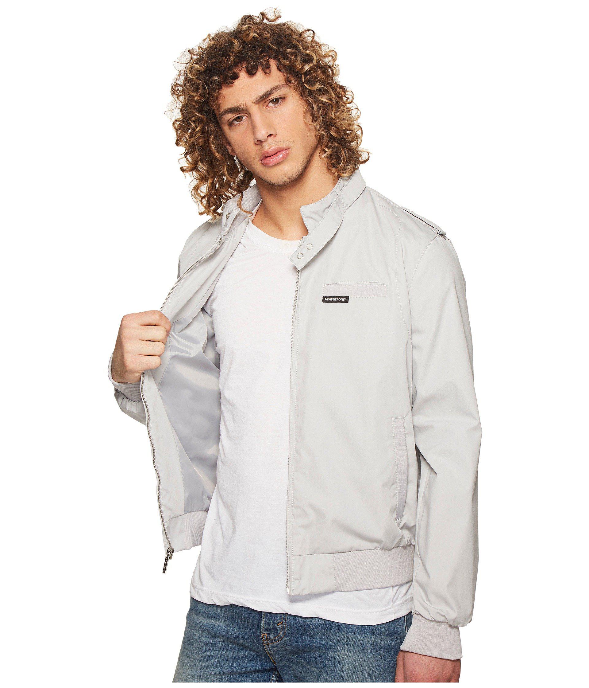 light grey members only jacket