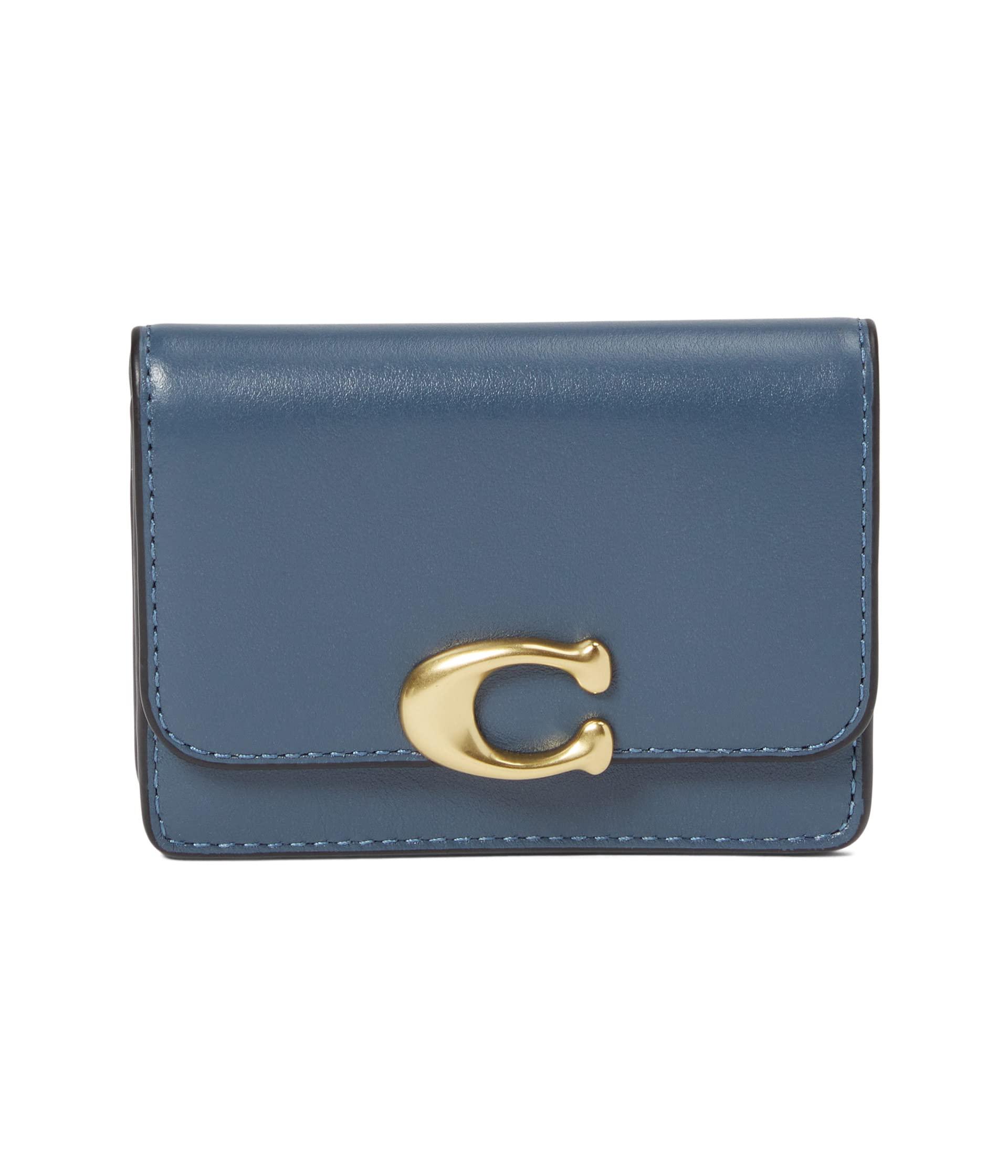 COACH Luxe Refined Calf Leather Bandit Card Case in Blue | Lyst
