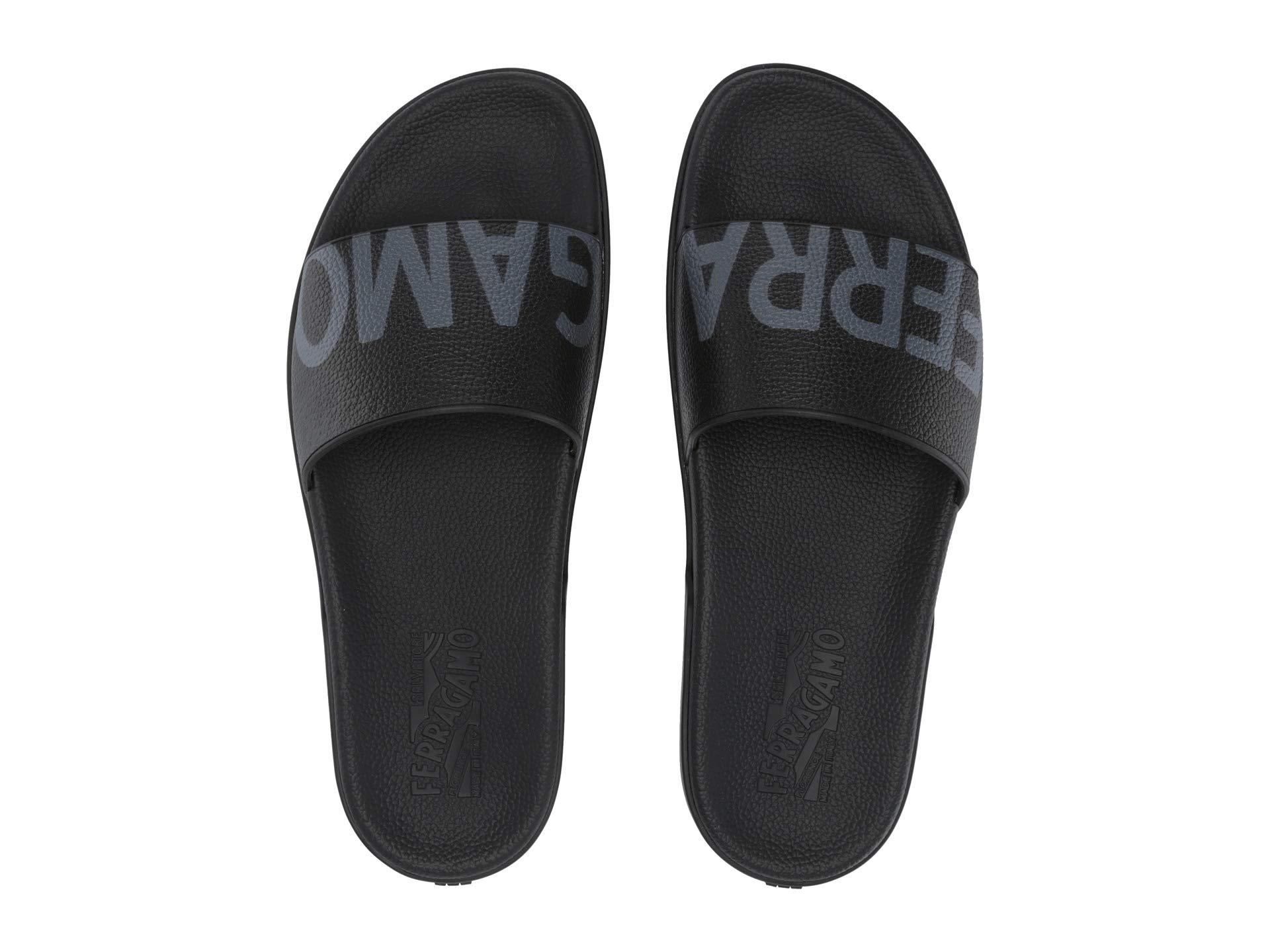 ferragamo slides black and red