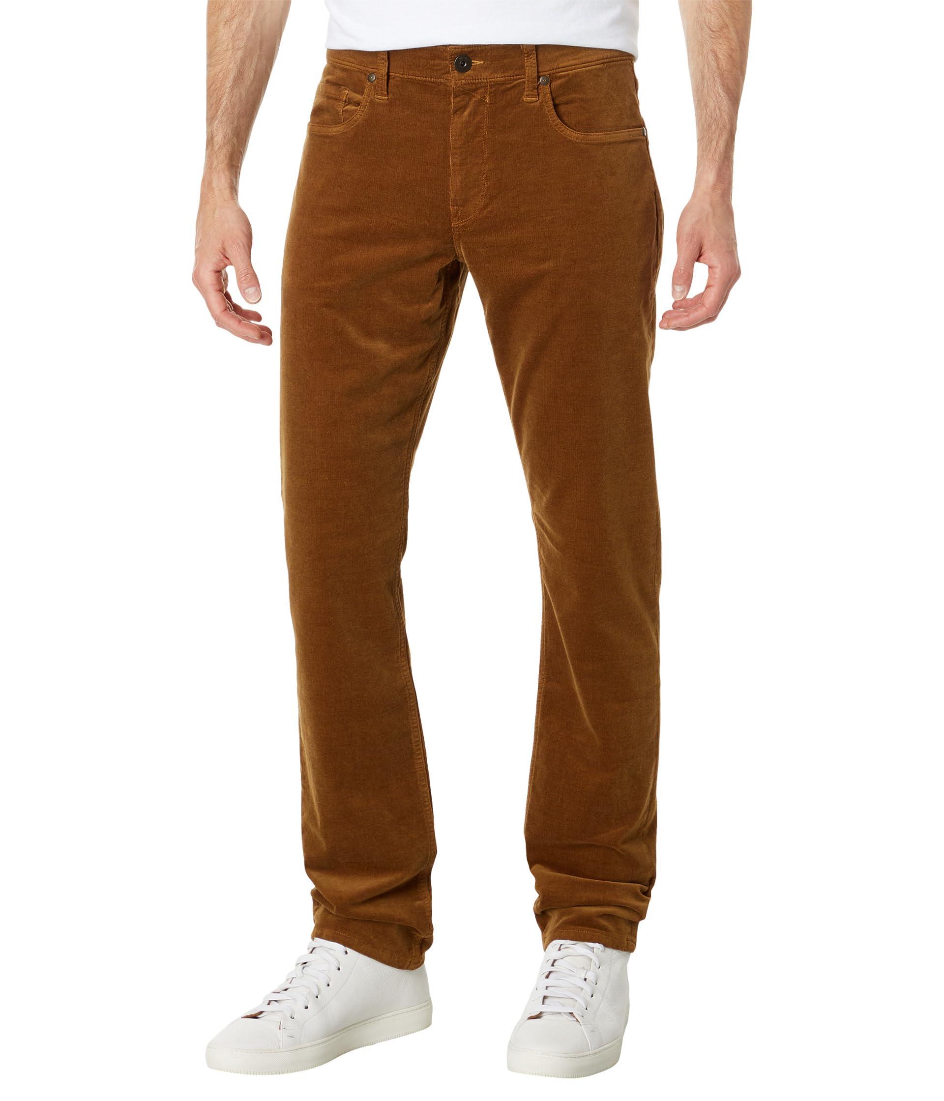 PAIGE Federal Slim Straight Fit Stretch Corduroy Pants In Golden Sunset ...