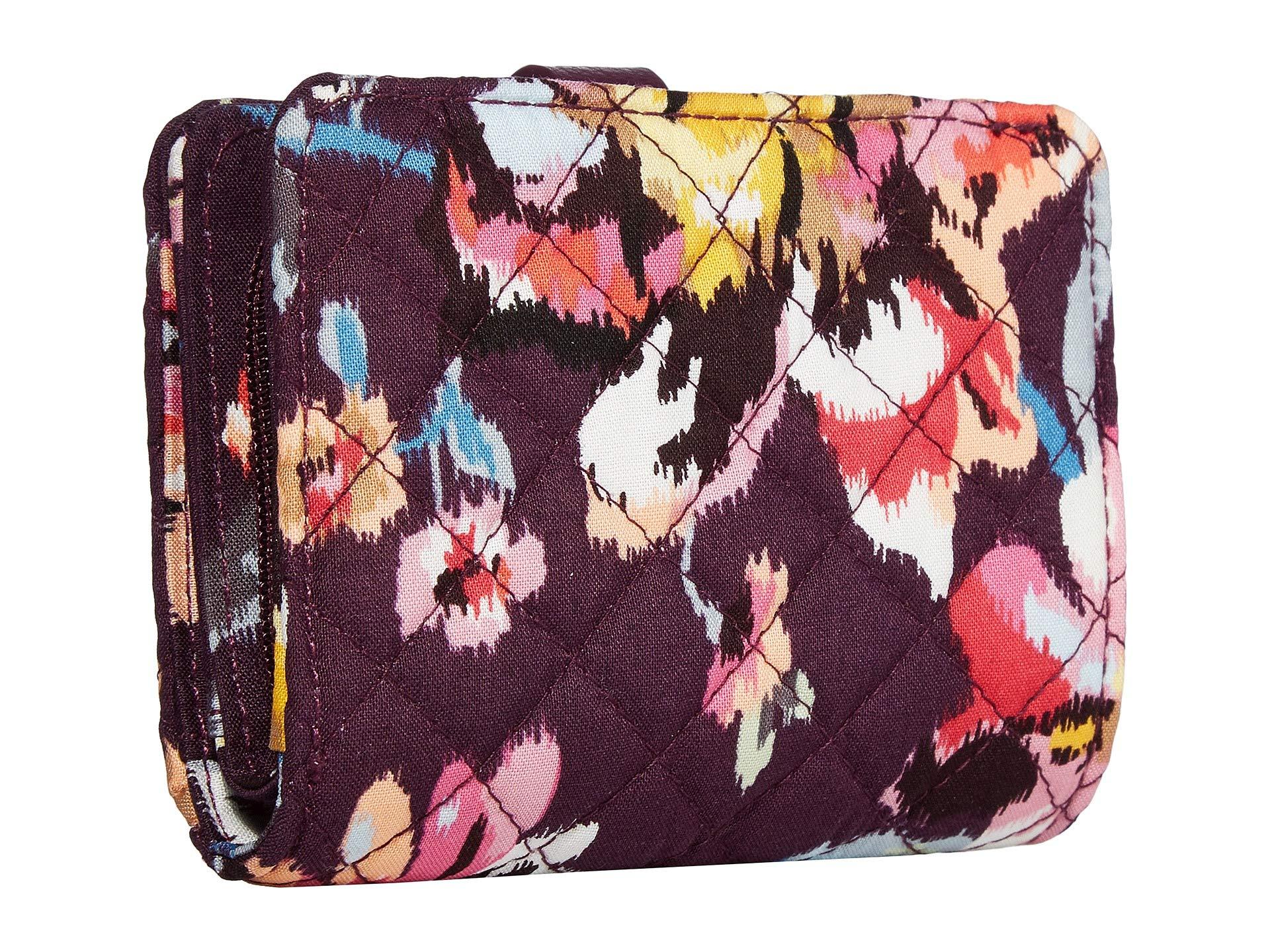 Vera Bradley Cotton Iconic Rfid Small Wallet in Black Lyst