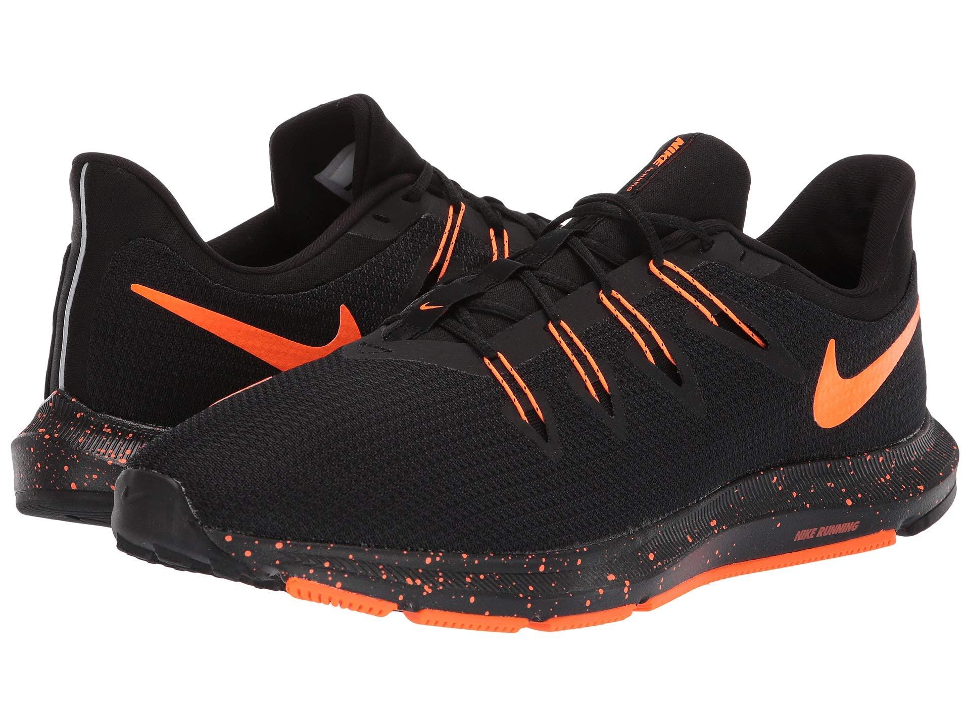 orange and black nike running shoes