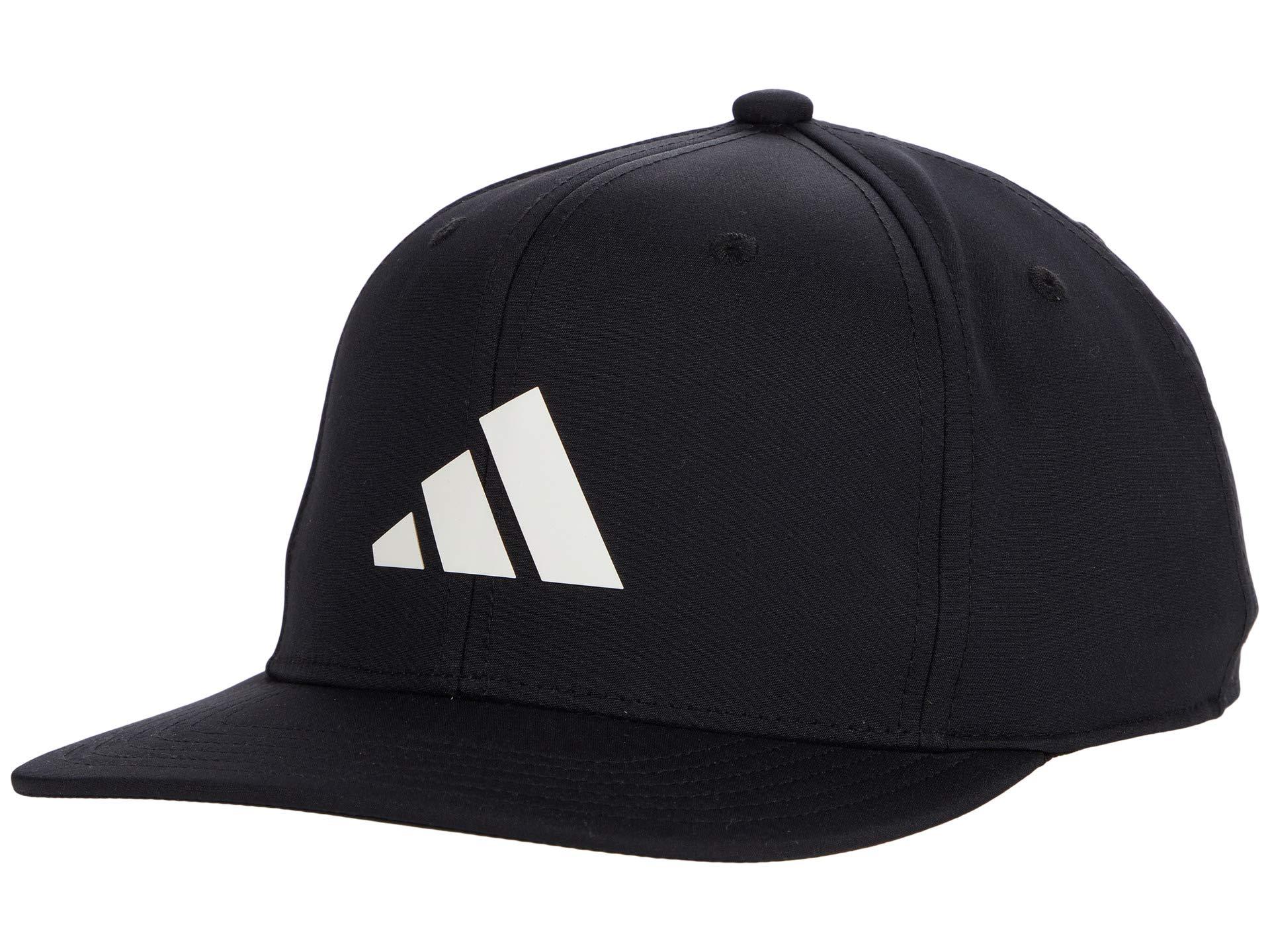 adidas Synthetic Three Bar Snapback Structured Cap in Black for Men | Lyst
