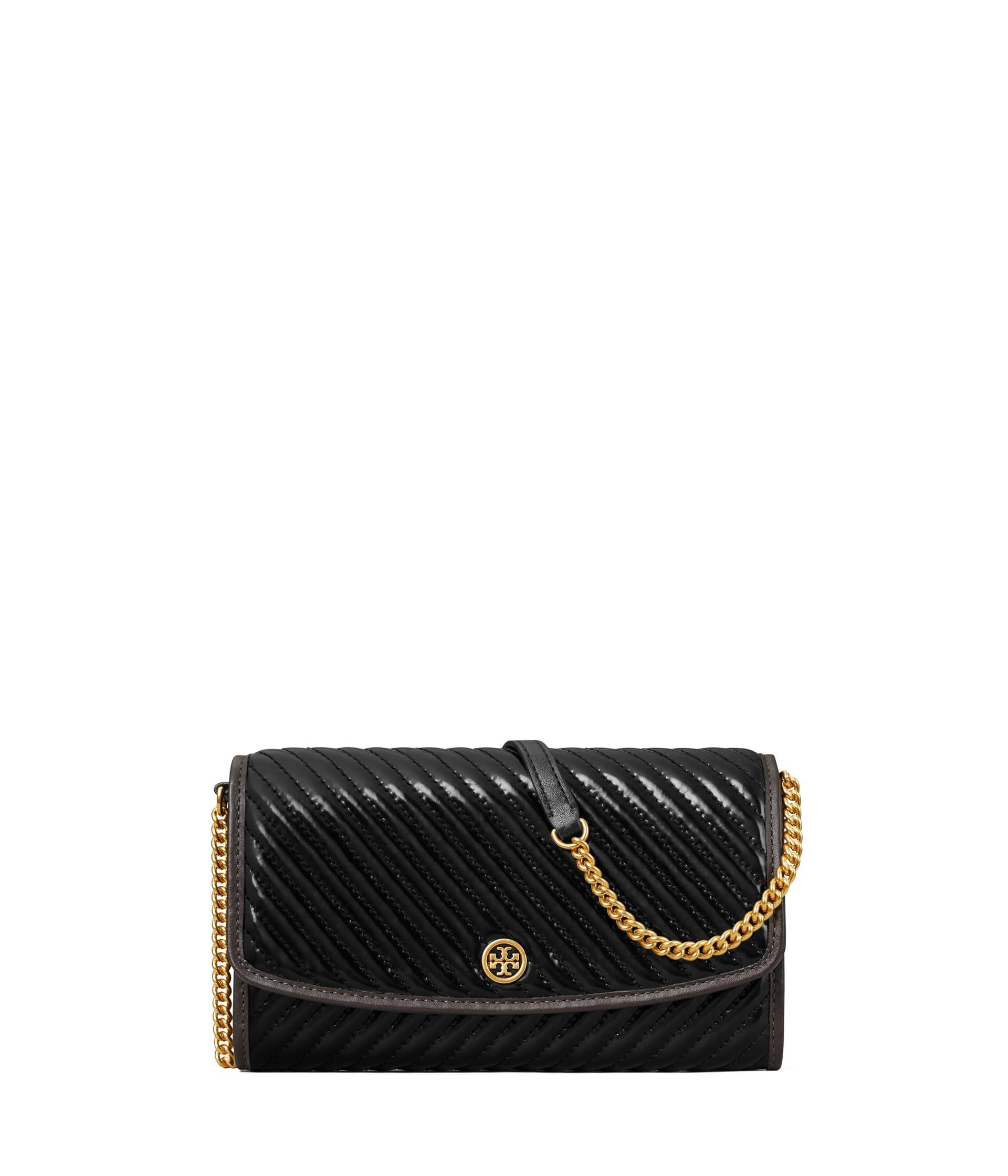 Tory burch robinson chain hotsell wallet black