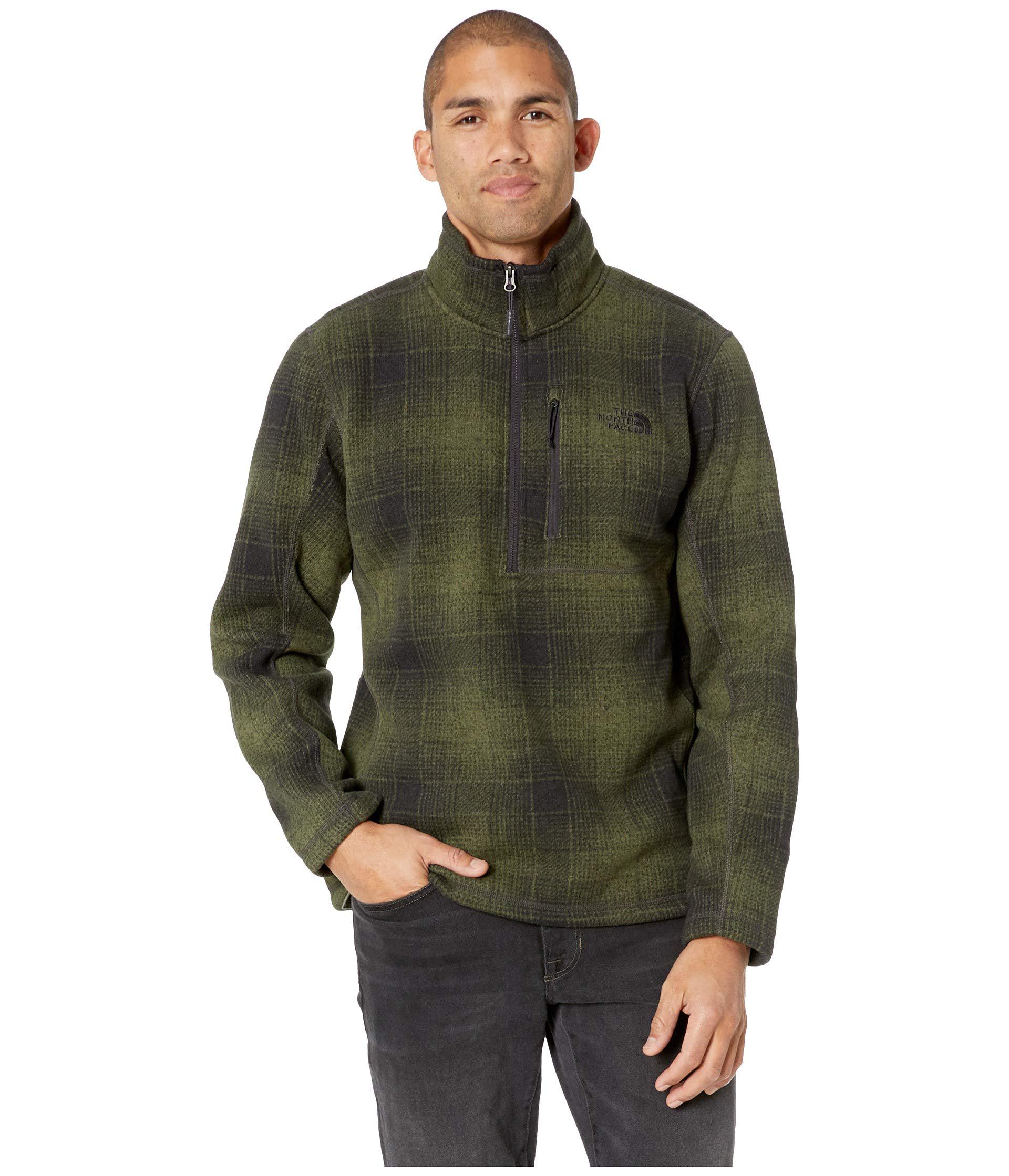 north face plaid fleece