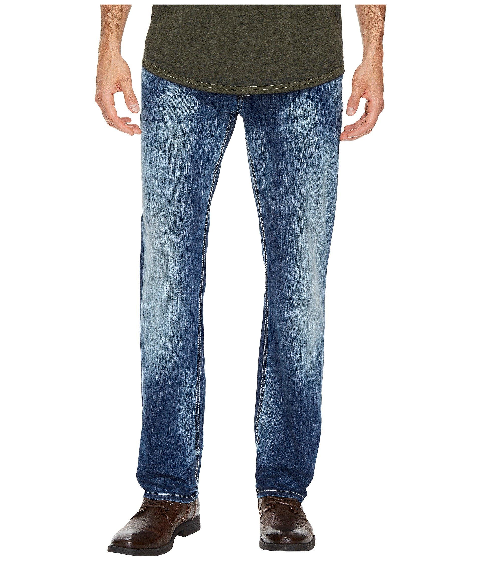 Buffalo David Bitton Denim Evan-x Slim Straight Leg Jeans In Veined And Whiskered in Blue for 