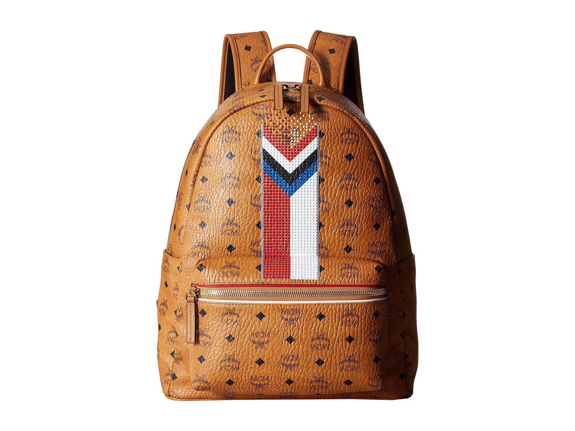 mcm stark stripe visetos backpack