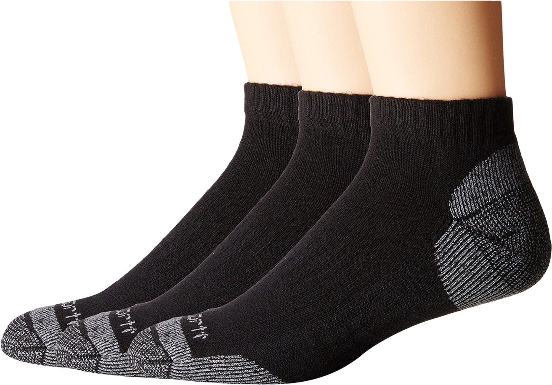 Carhartt Cotton Low Cut Work Socks 3-pack in Black for Men - Lyst