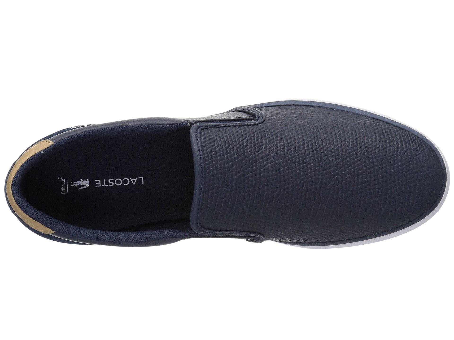 Lacoste Leather Jouer Slip-on 118 3 (navy/light Tan) Men's Shoes in Blue  for Men - Lyst