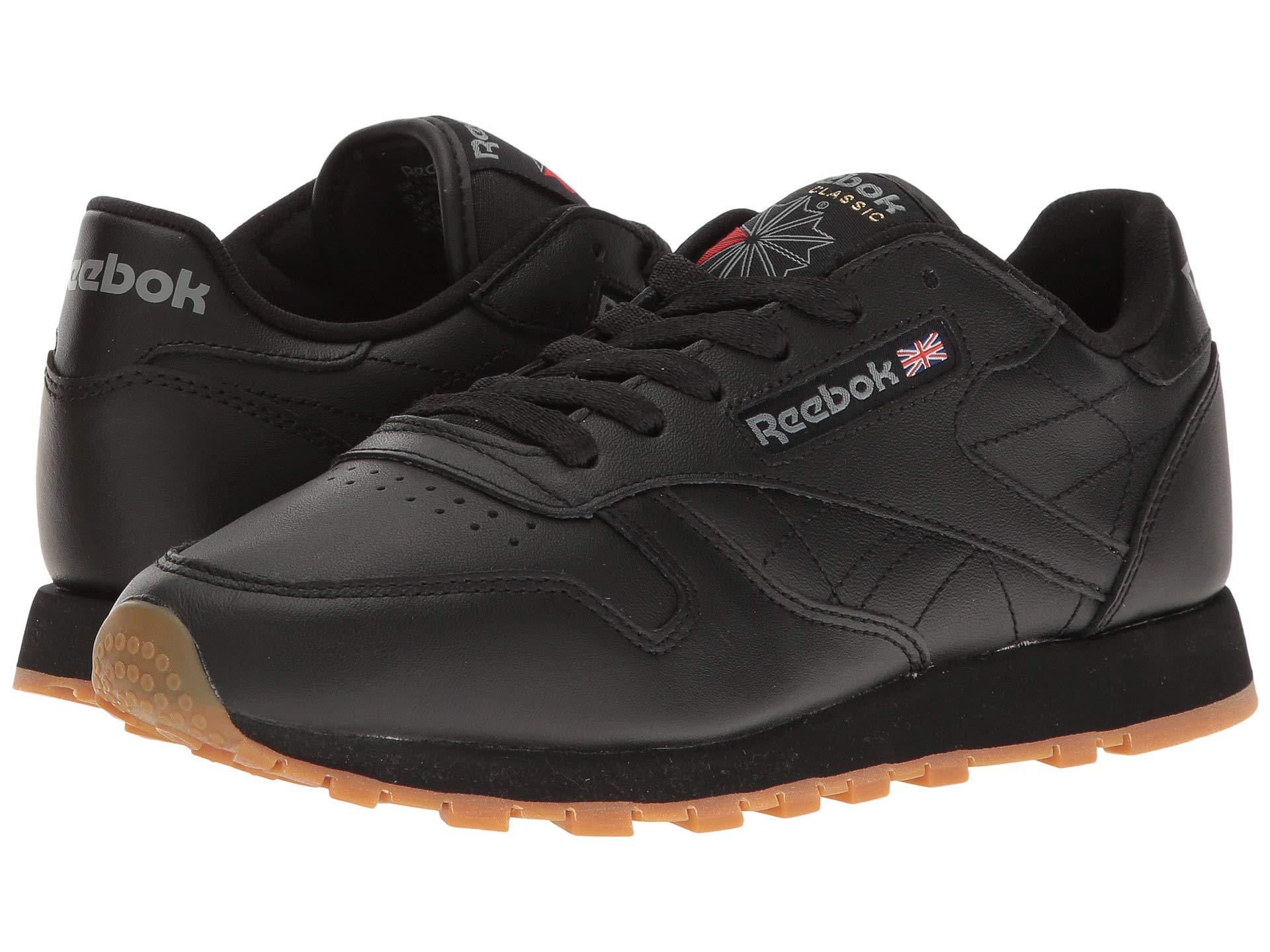 reebok shoes black leather