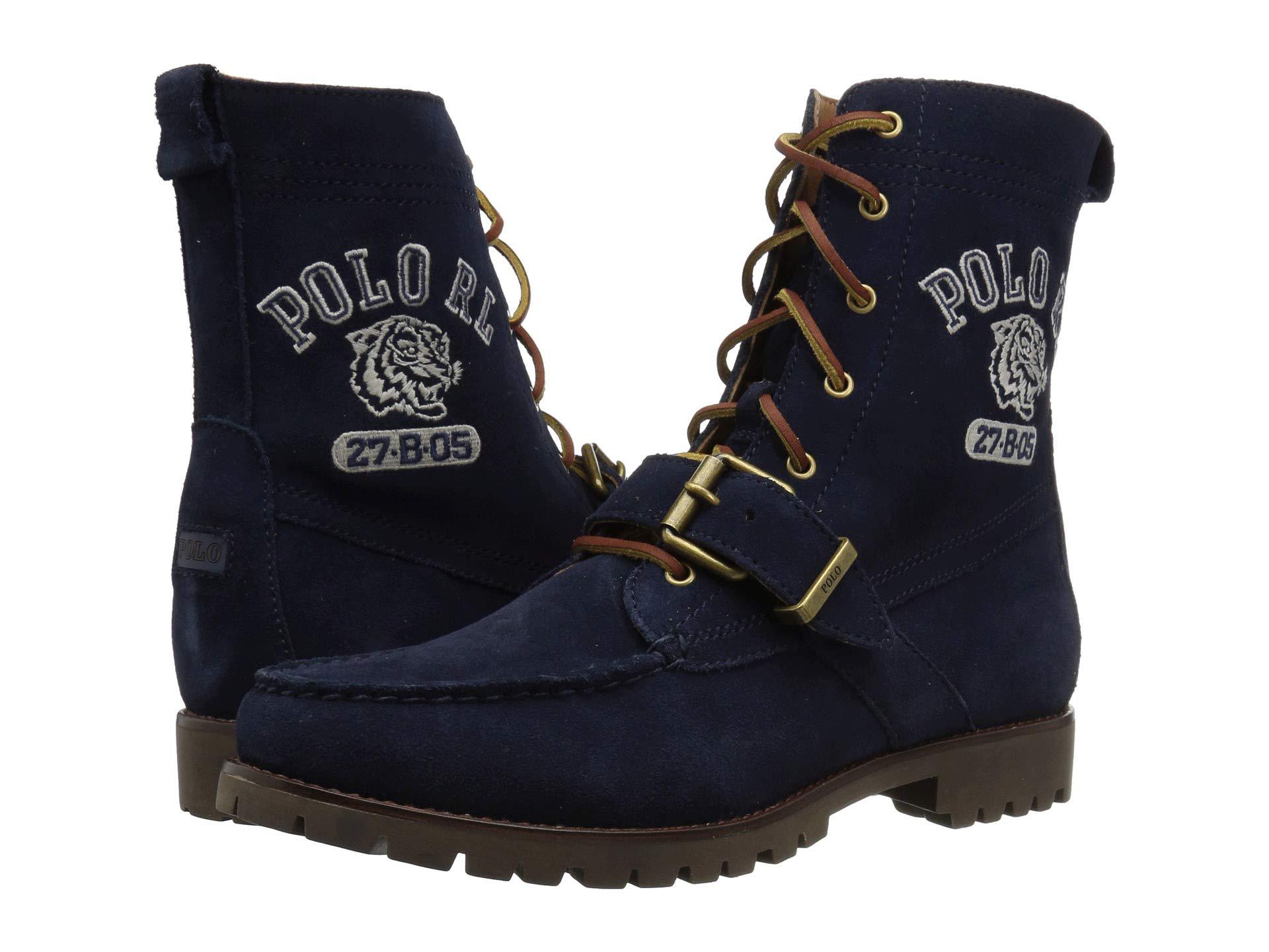 navy polo boots