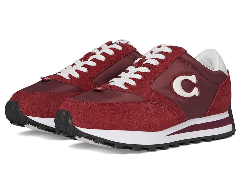 Red coach sneakers best sale