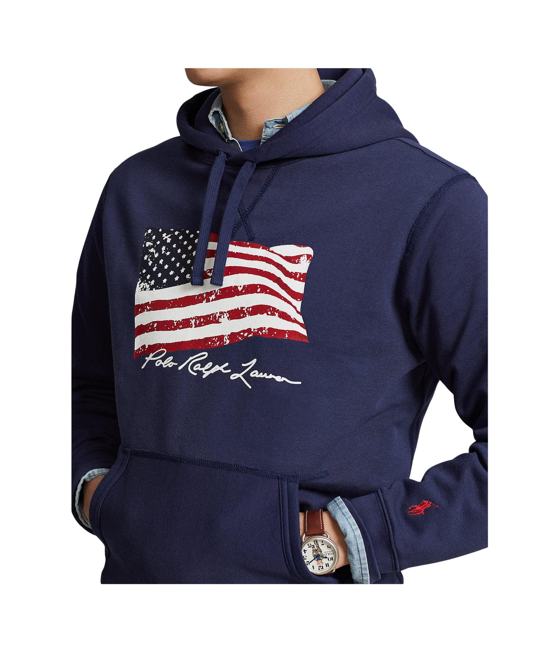 Polo Ralph Lauren American Flag Fleece Hoodie in Navy (Blue) for Men | Lyst