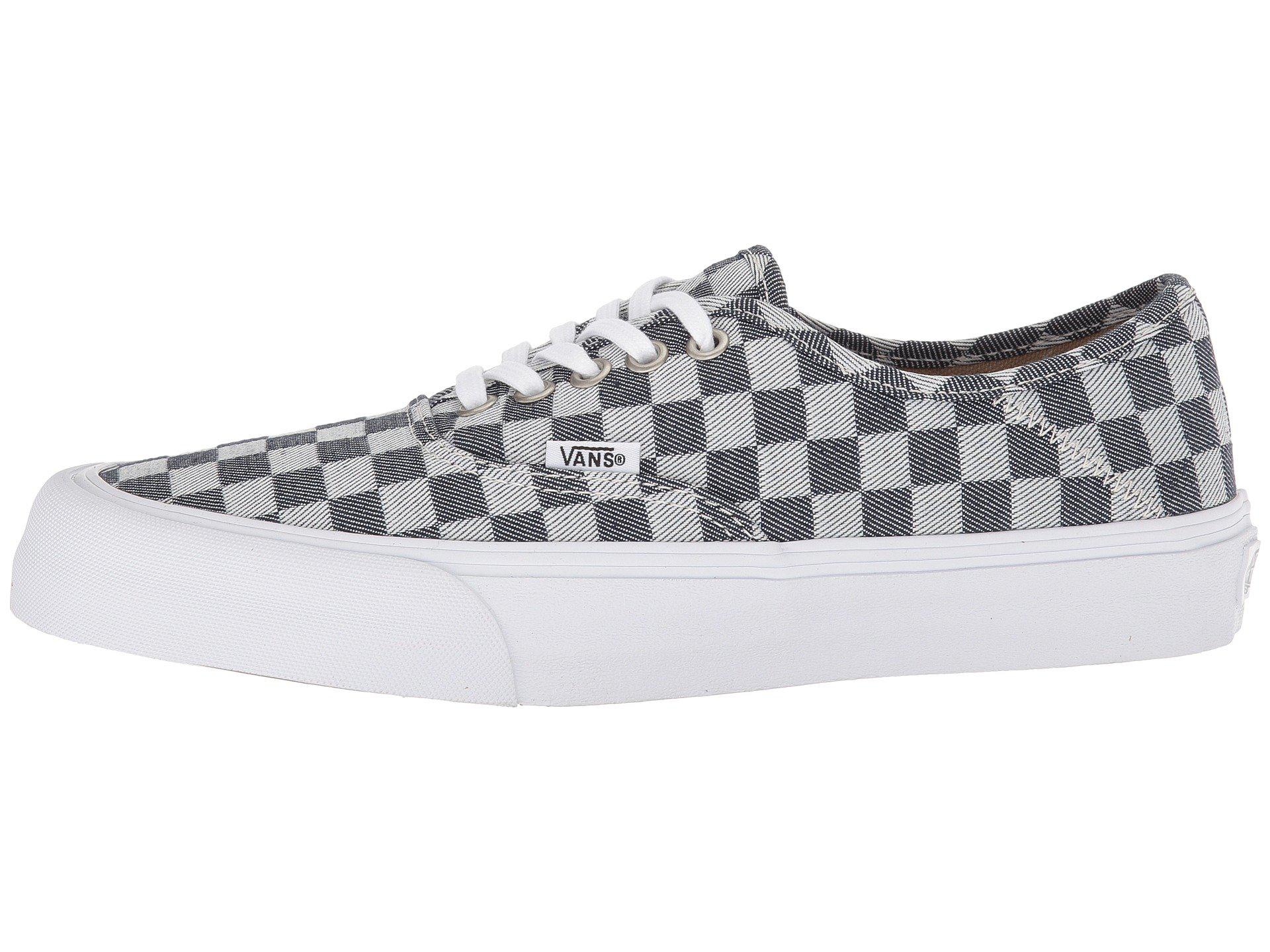 distressed checkered vans