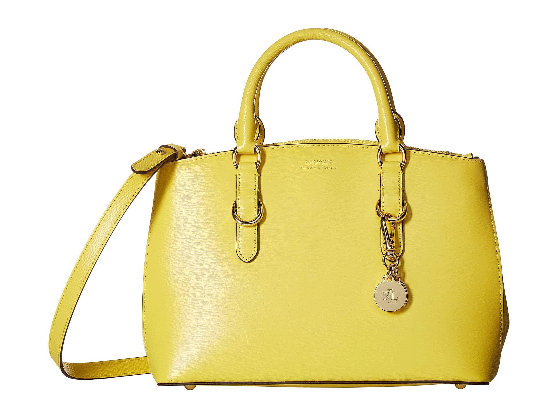 Lauren by Ralph Lauren Leather Bennington Saffiano Zipped Satchel in ...