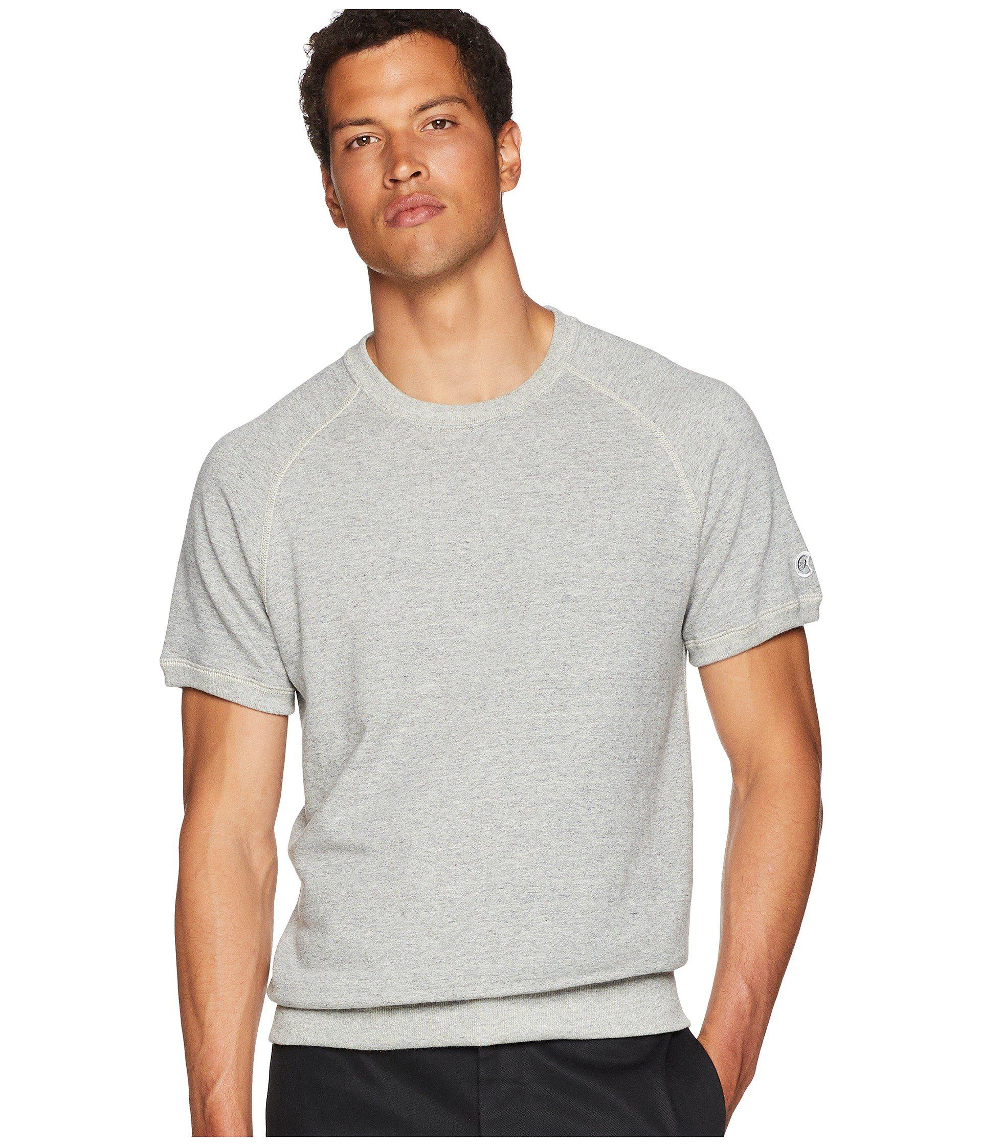 Todd Synder X Champion Cotton Short Sleeve Sweatshirt (light Grey Mix ...