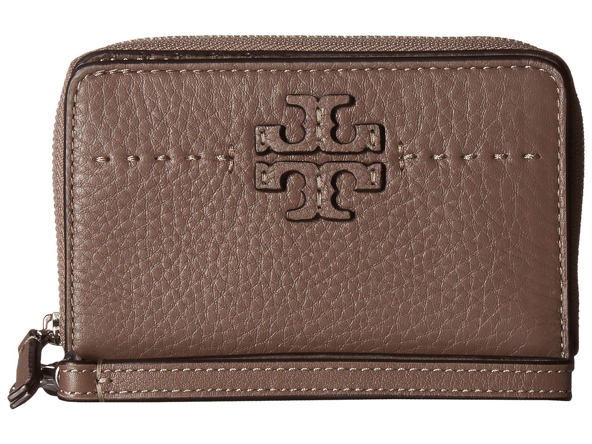 Tory Burch Leather Mcgraw Bifold Wallet in Brown Lyst
