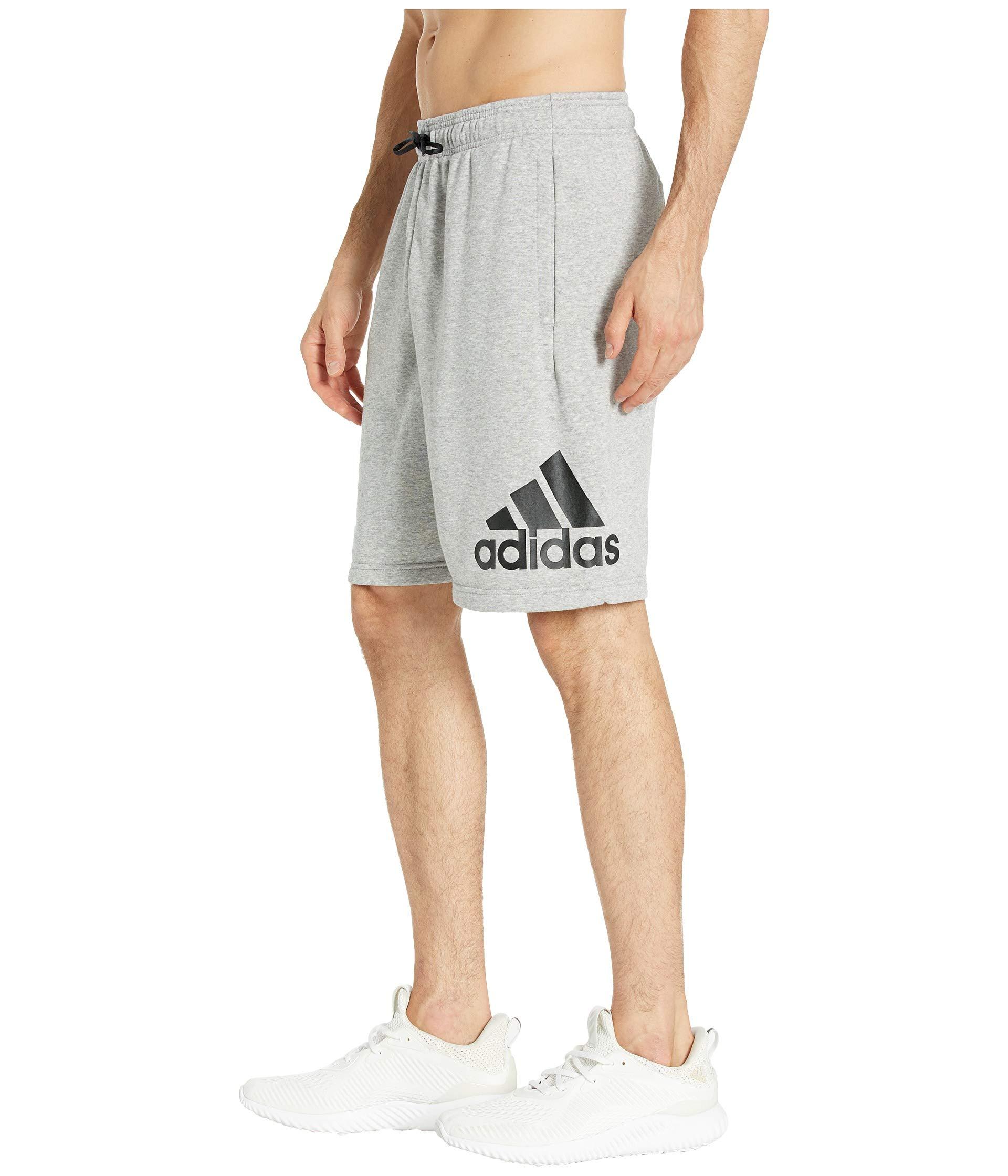 adidas Cotton Must Have French Terry Shorts in Gray for Men - Lyst
