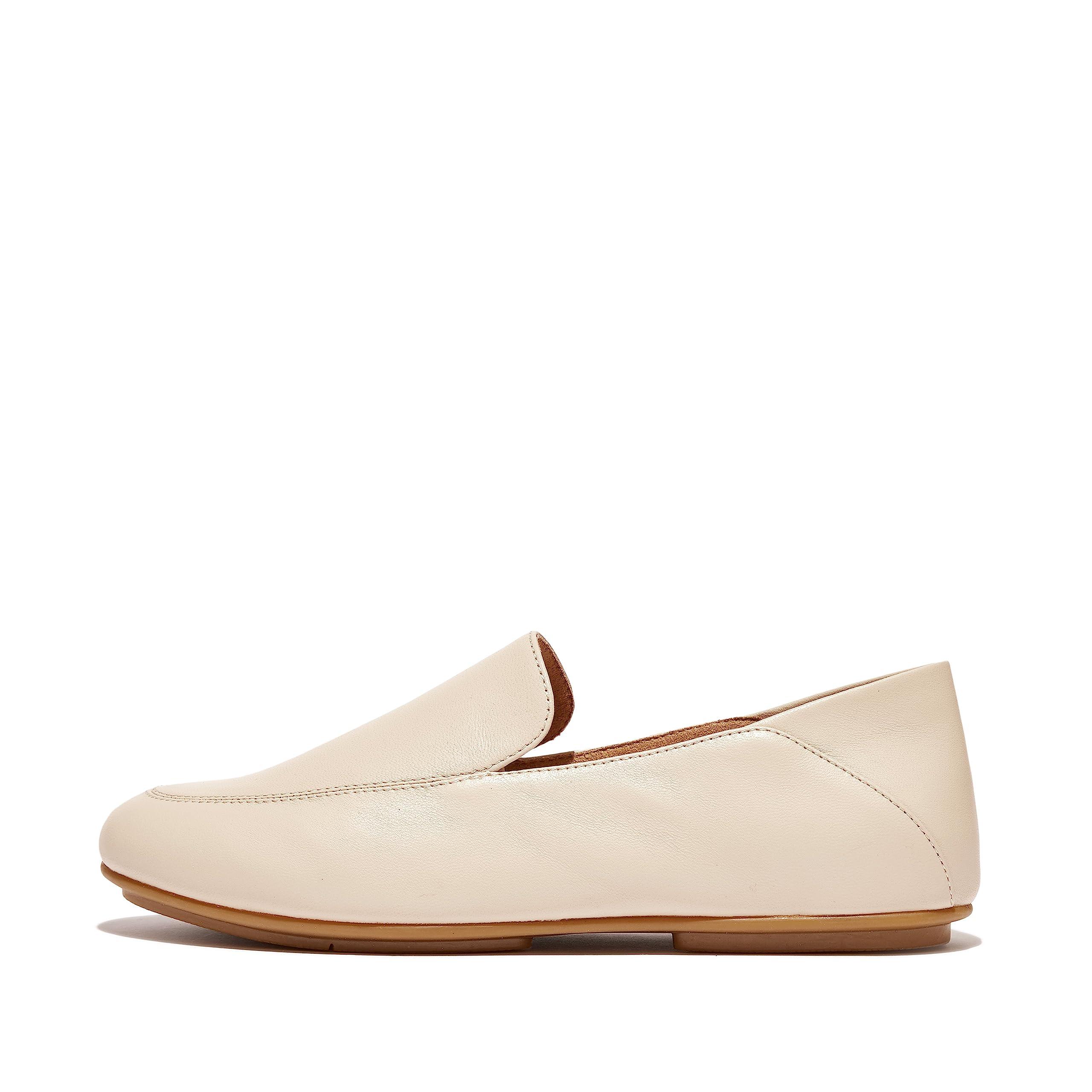 Fitflop Allegro Crush-back Leather Loafers in Natural | Lyst
