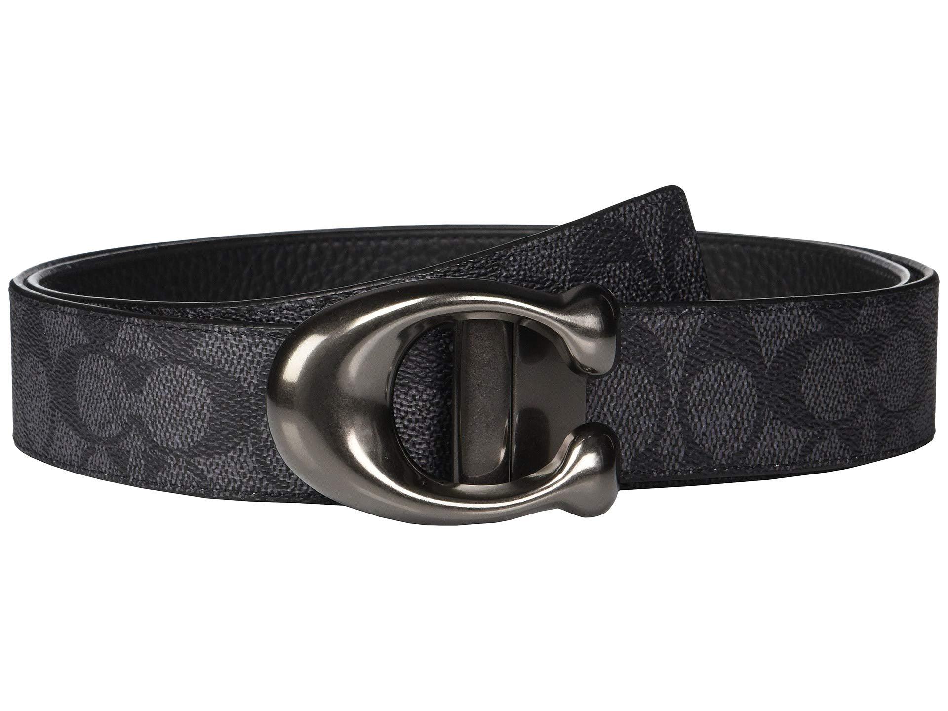 COACH 38 Mm Sculpted Cts Reversible Signature Belt (charcoal/black) Men's  Belts for Men | Lyst