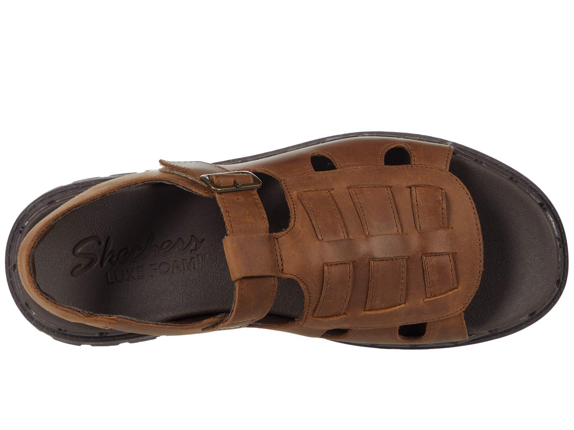 Skechers Leather Jammers - Throwback in Brown | Lyst
