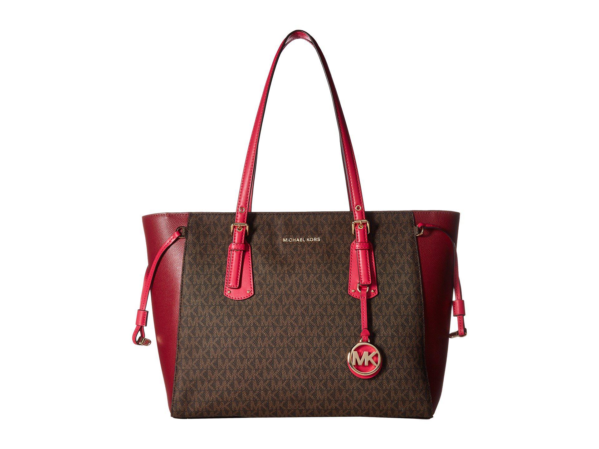 michael kors voyager tote red