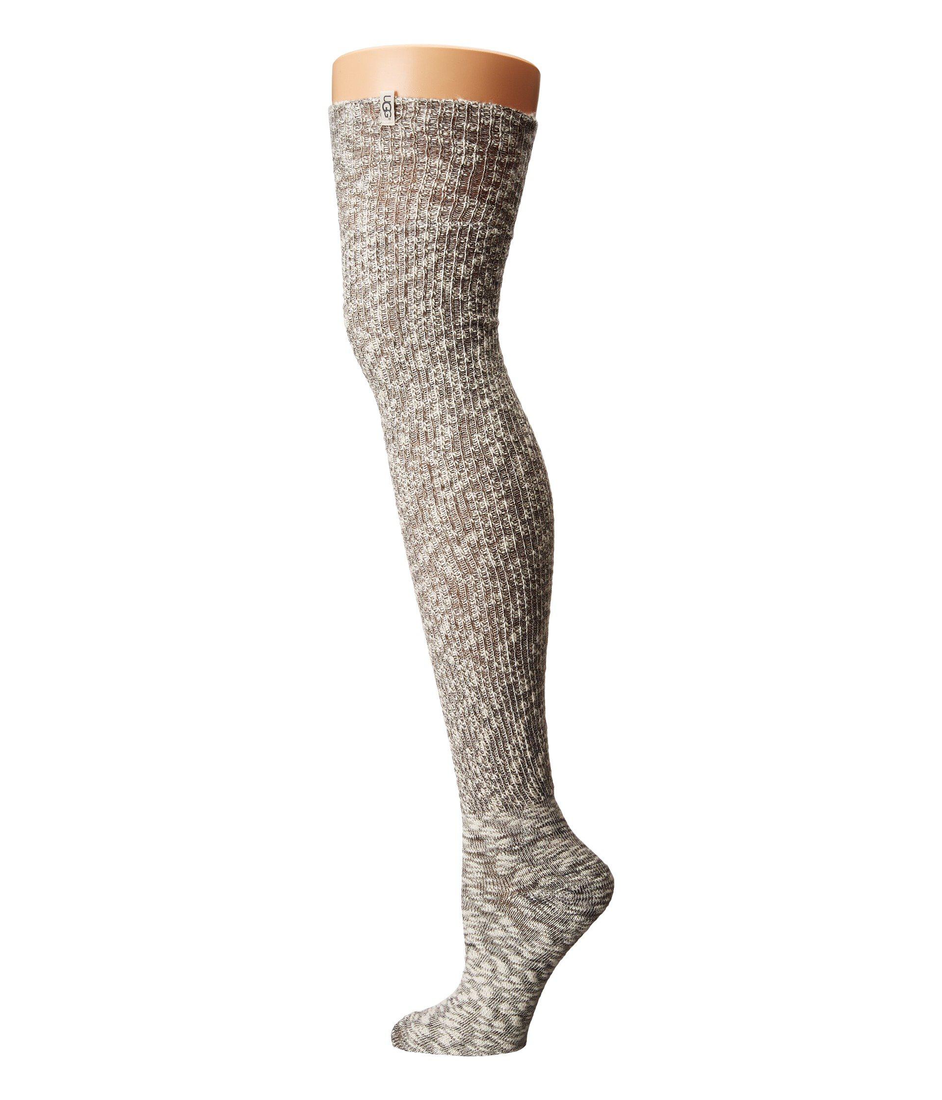 UGG Cotton Slouchy Slub Thigh High Socks Lyst