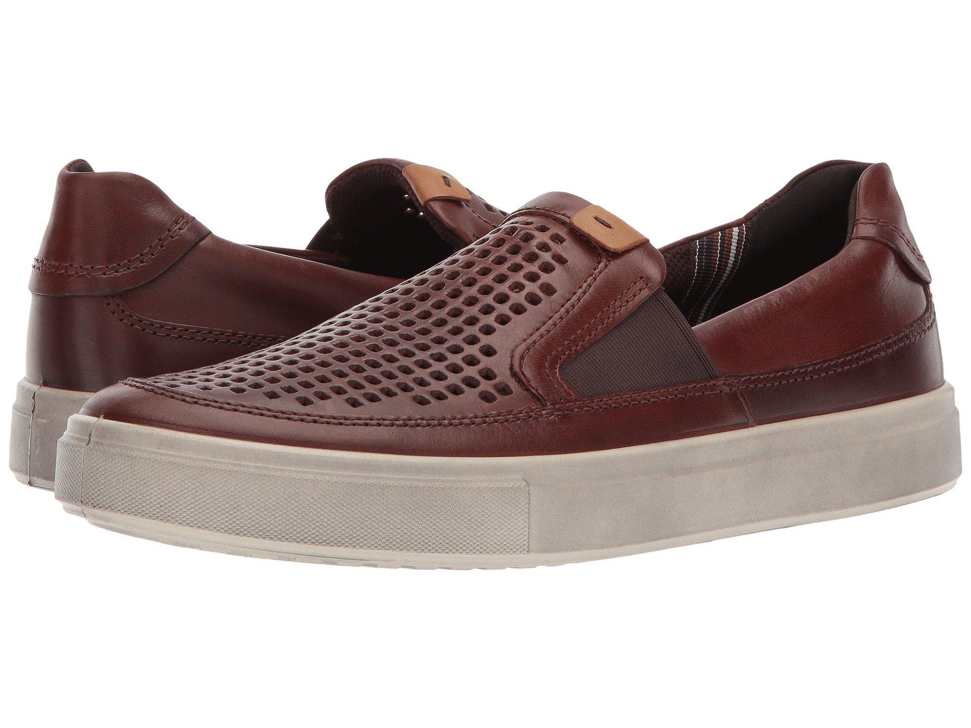 Ecco Leather Kyle Perforated Slip On 